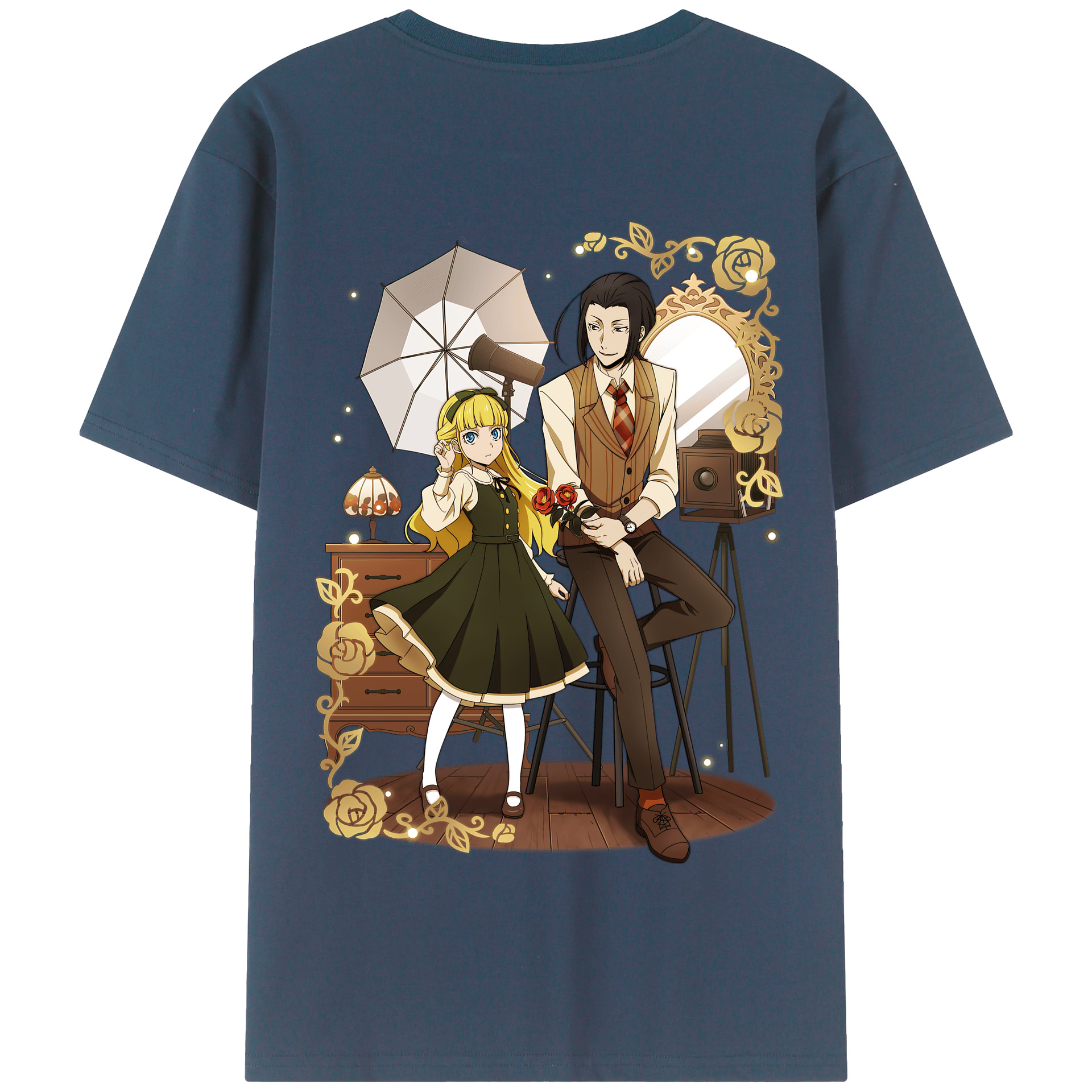 （画像用） 文豪ストレイドッグス Bungo Stray Dogs 綿100％半袖Tシャツ（背面プリント）