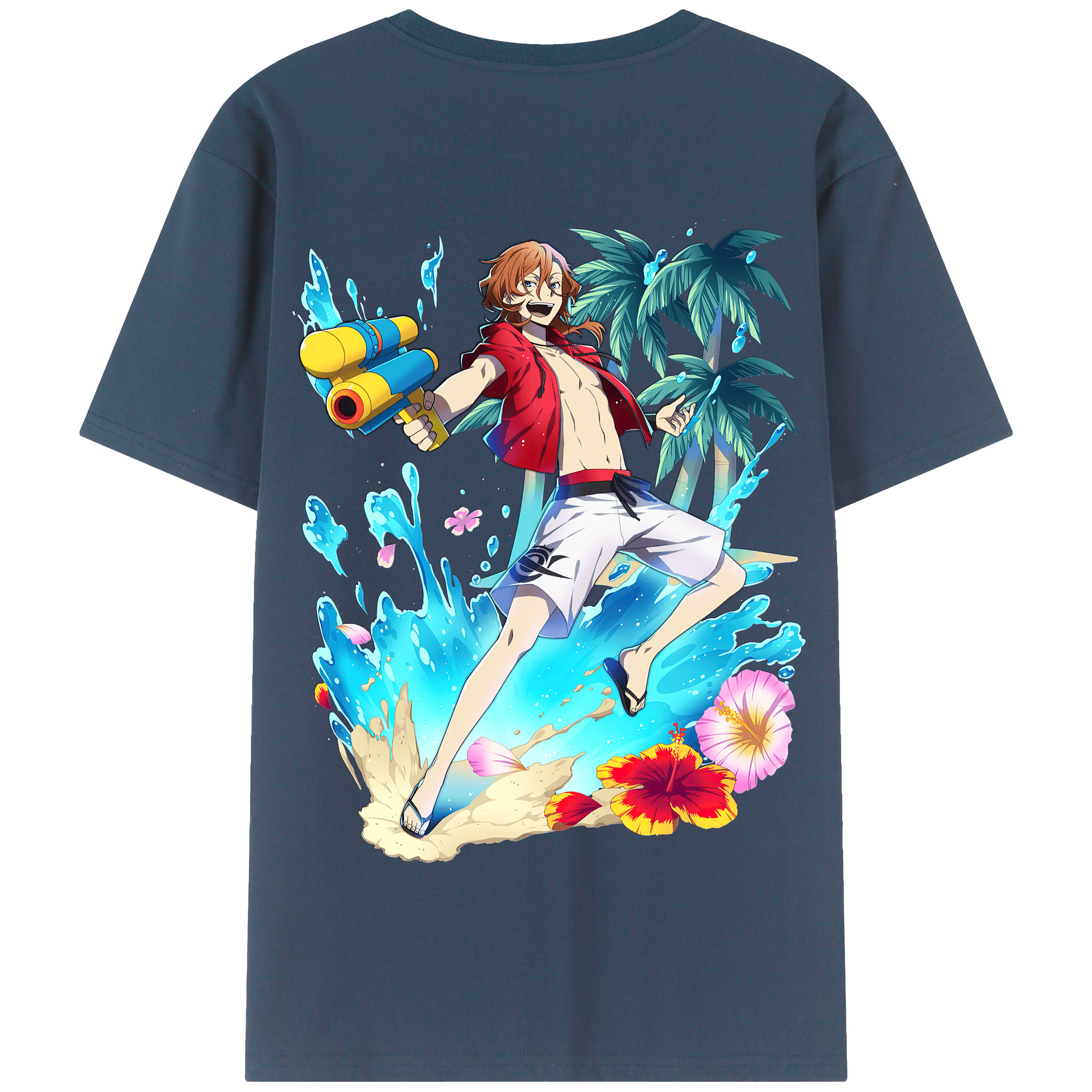 （画像用） 文豪ストレイドッグス Bungo Stray Dogs 綿100％半袖Tシャツ（背面プリント）