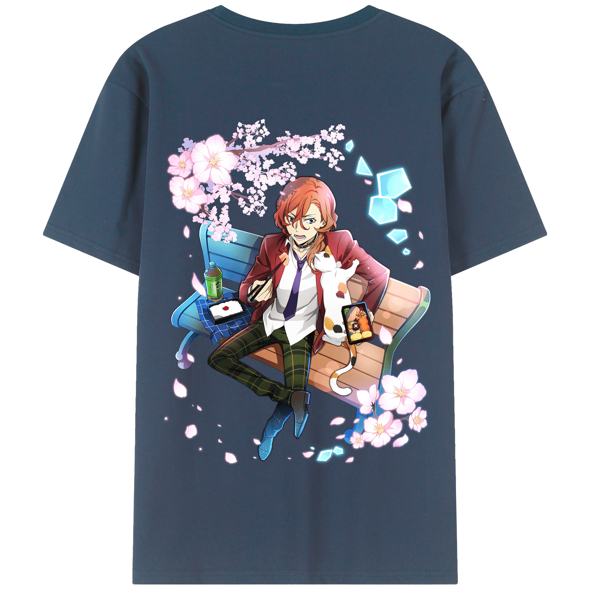 （画像用） 文豪ストレイドッグス Bungo Stray Dogs 綿100％半袖Tシャツ（背面プリント）