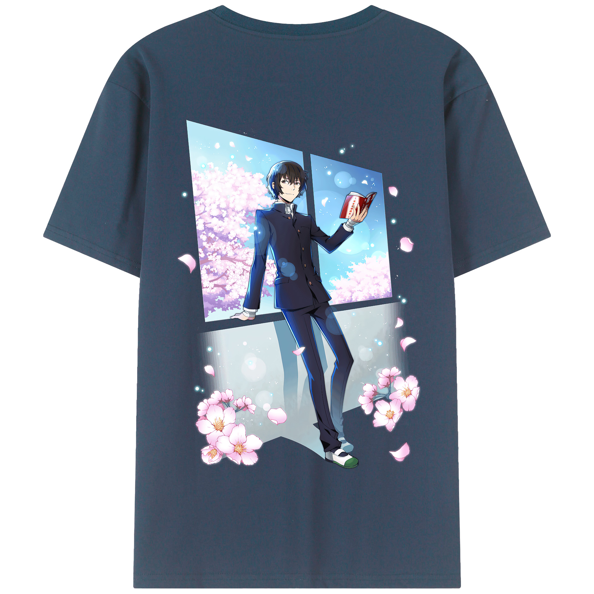 （画像用） 文豪ストレイドッグス Bungo Stray Dogs 綿100％半袖Tシャツ（背面プリント）