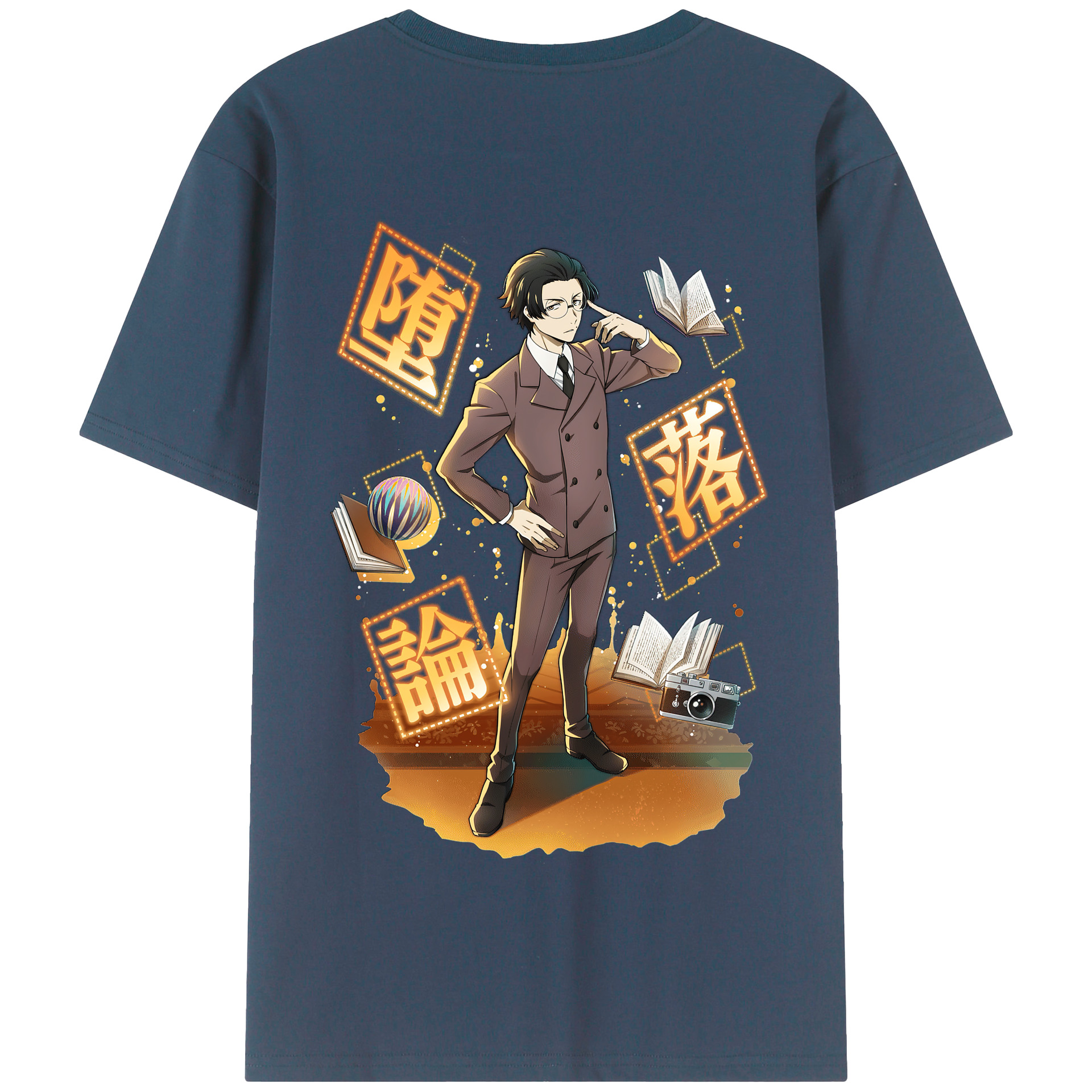（画像用） 文豪ストレイドッグス Bungo Stray Dogs 綿100％半袖Tシャツ（背面プリント）