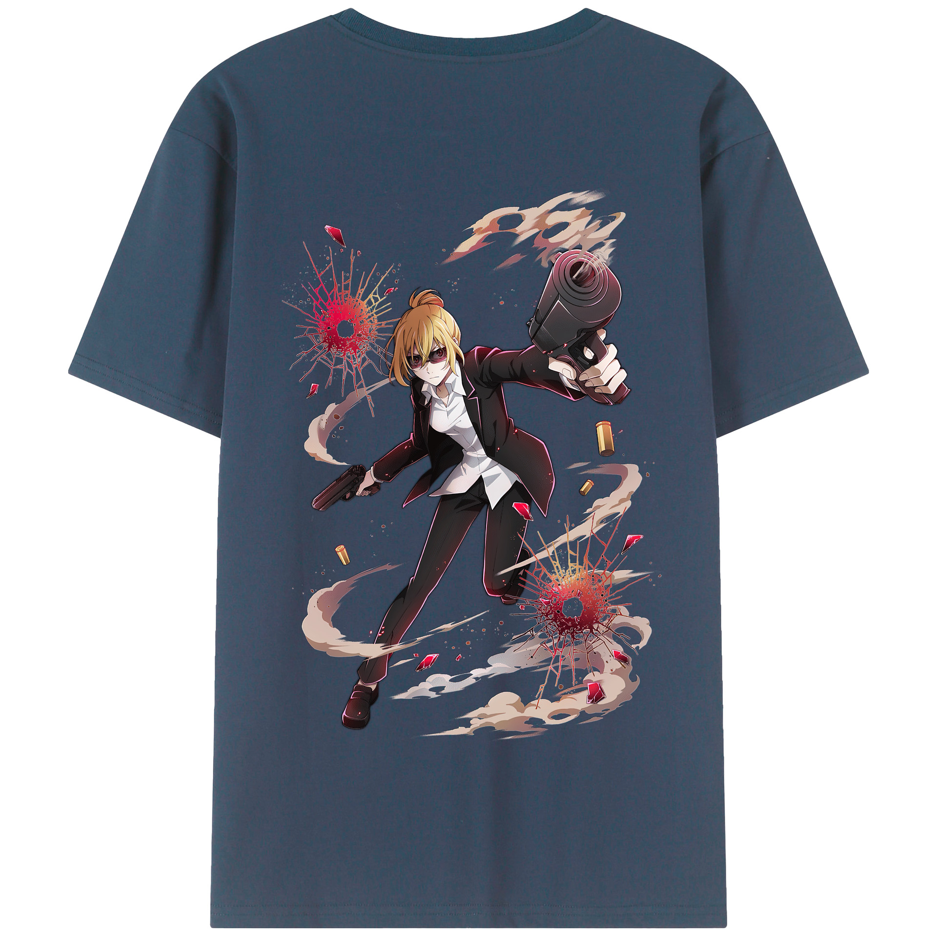 （画像用） 文豪ストレイドッグス Bungo Stray Dogs 綿100％半袖Tシャツ（背面プリント）