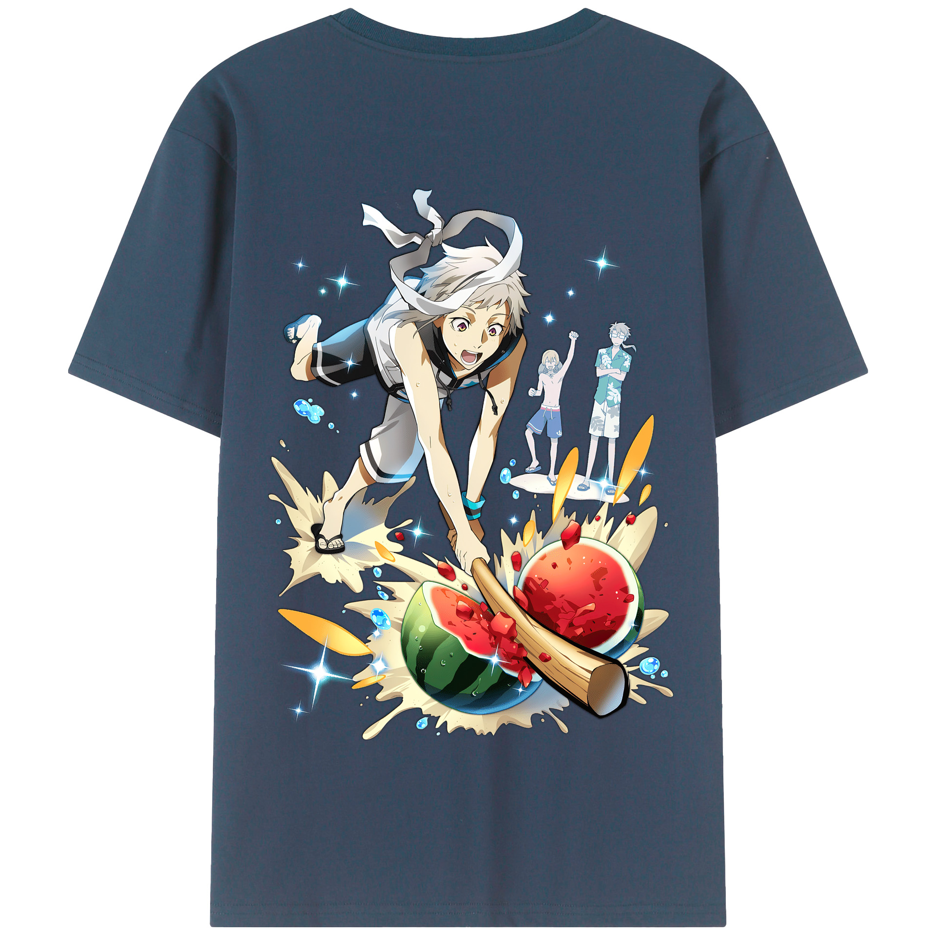 （画像用） 文豪ストレイドッグス Bungo Stray Dogs 綿100％半袖Tシャツ（背面プリント）