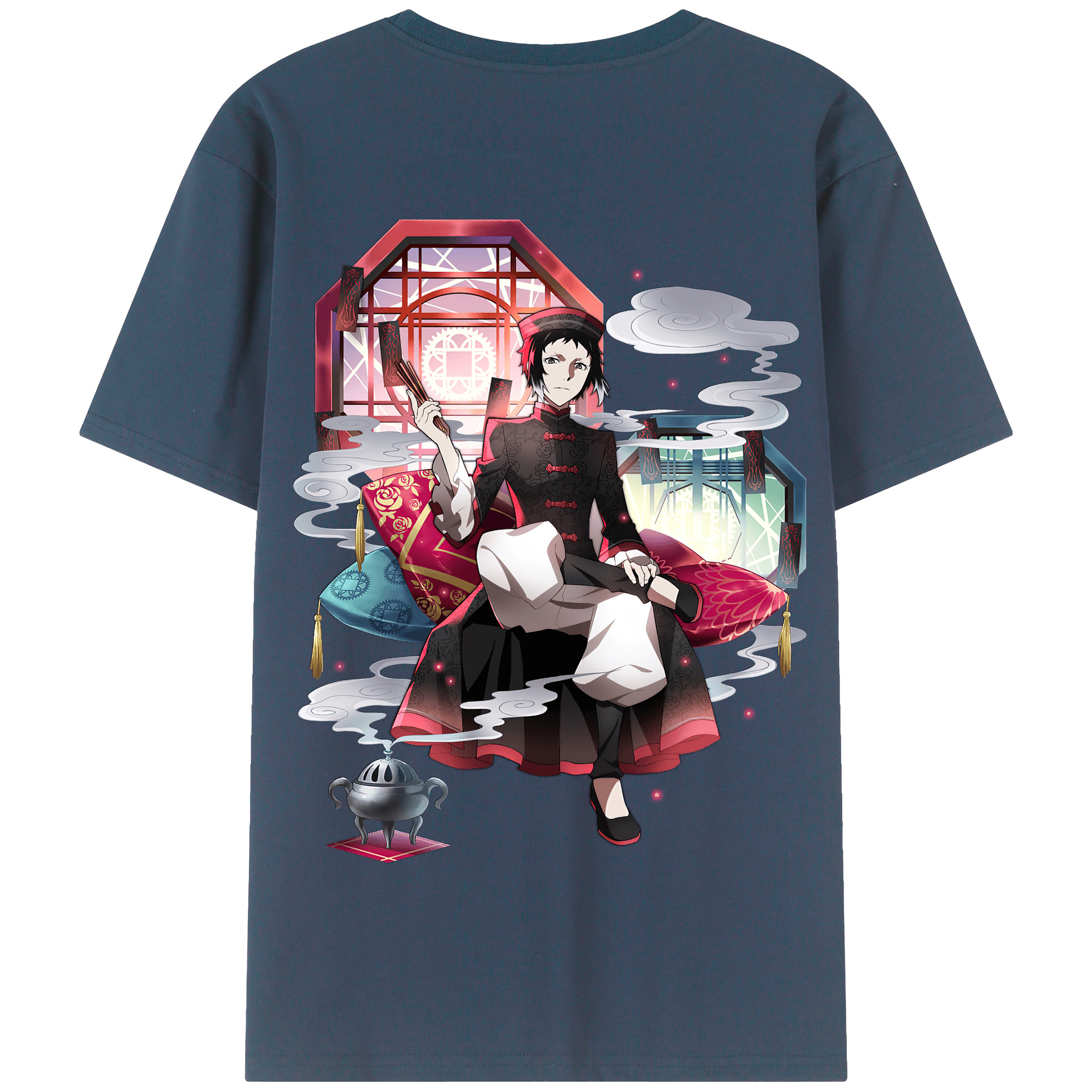 （画像用） 文豪ストレイドッグス Bungo Stray Dogs 綿100％半袖Tシャツ（背面プリント）