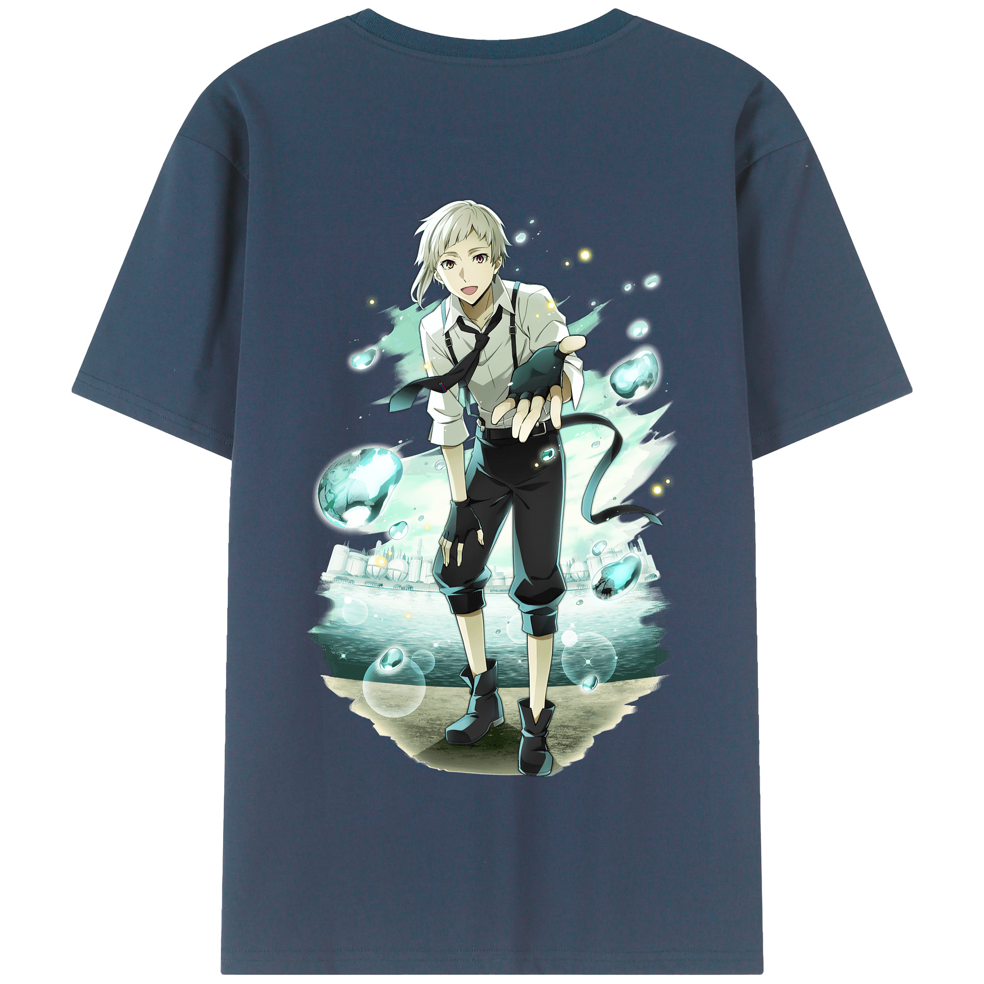 （画像用） 文豪ストレイドッグス Bungo Stray Dogs 綿100％半袖Tシャツ（背面プリント）