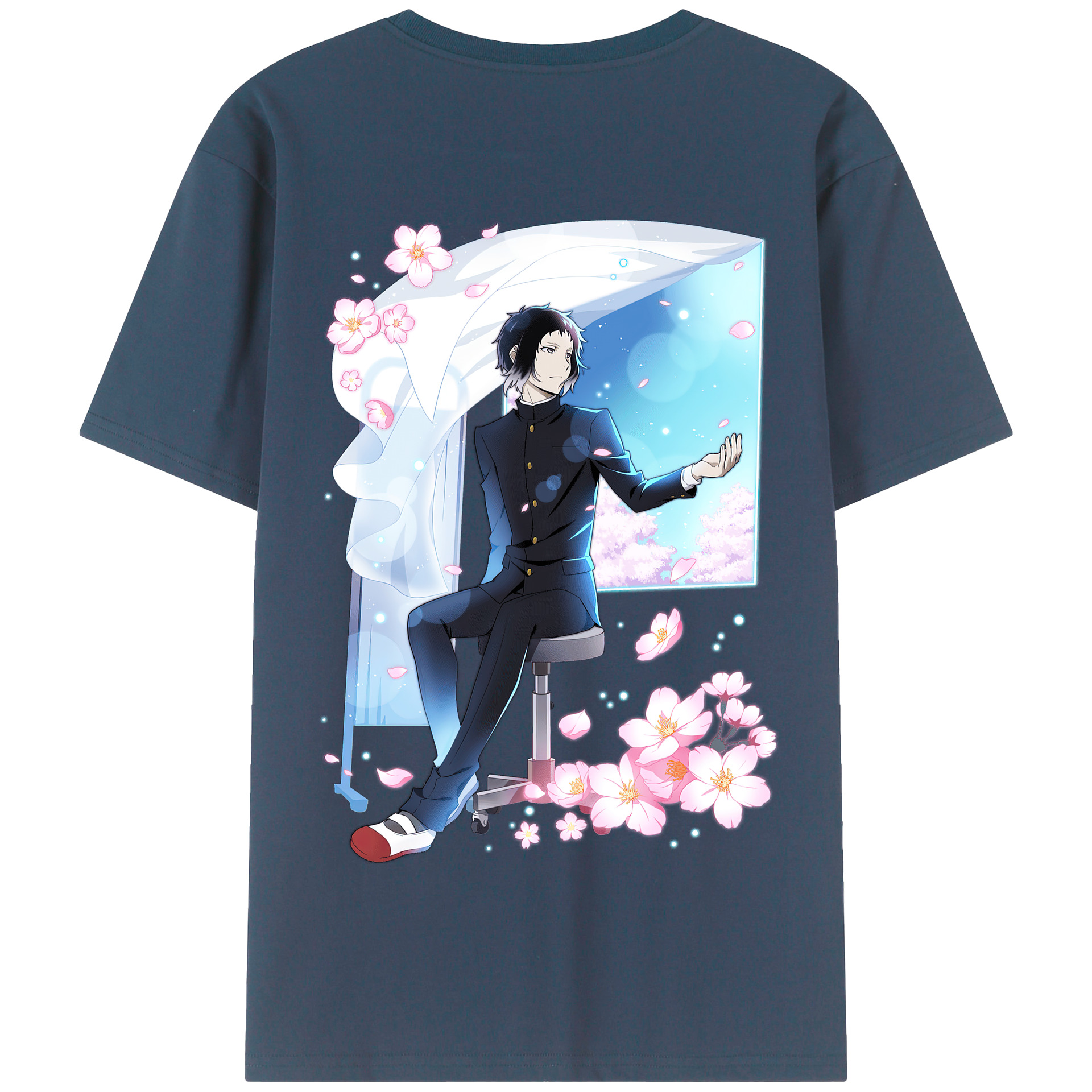 （画像用） 文豪ストレイドッグス Bungo Stray Dogs 綿100％半袖Tシャツ（背面プリント）