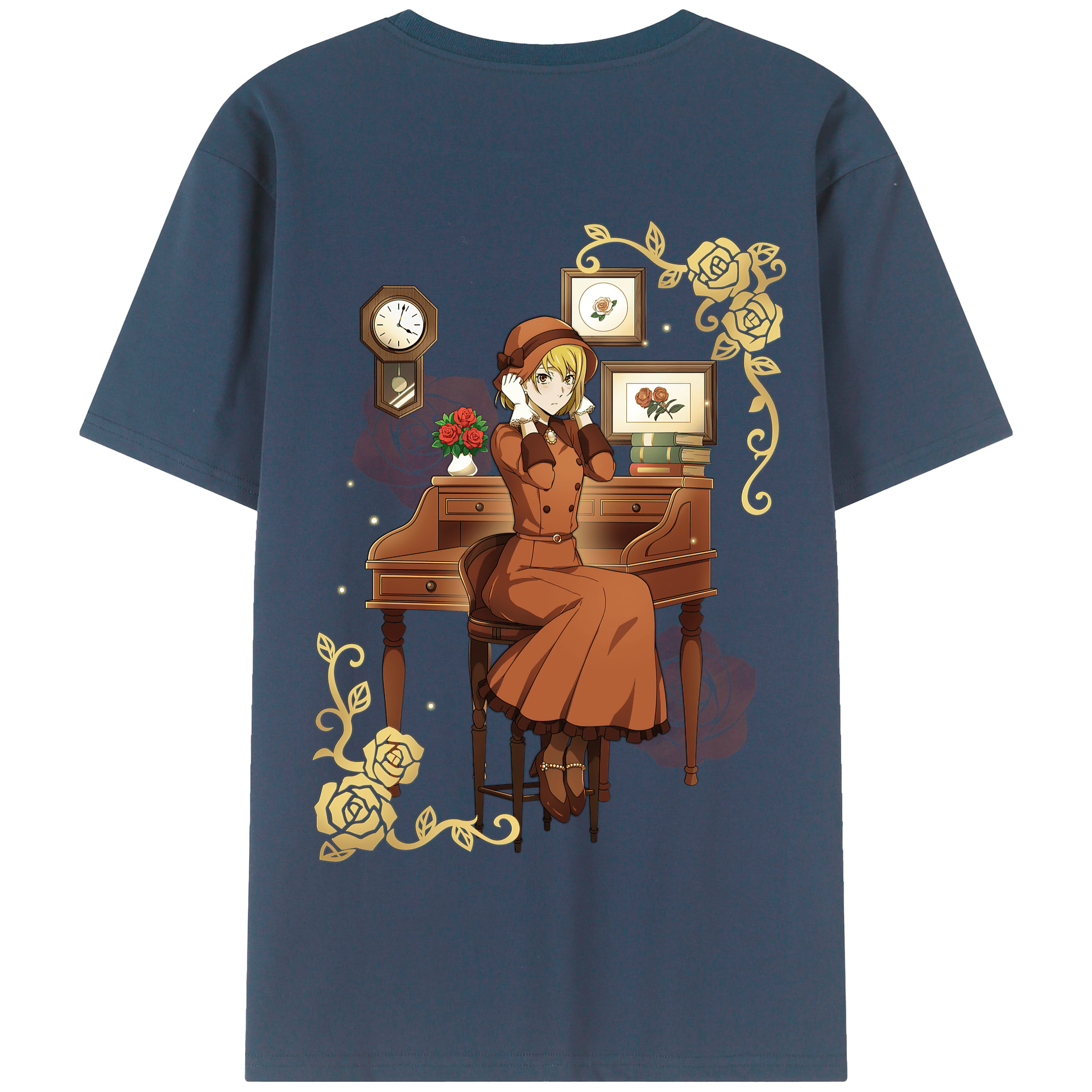（画像用） 文豪ストレイドッグス Bungo Stray Dogs 綿100％半袖Tシャツ（背面プリント）