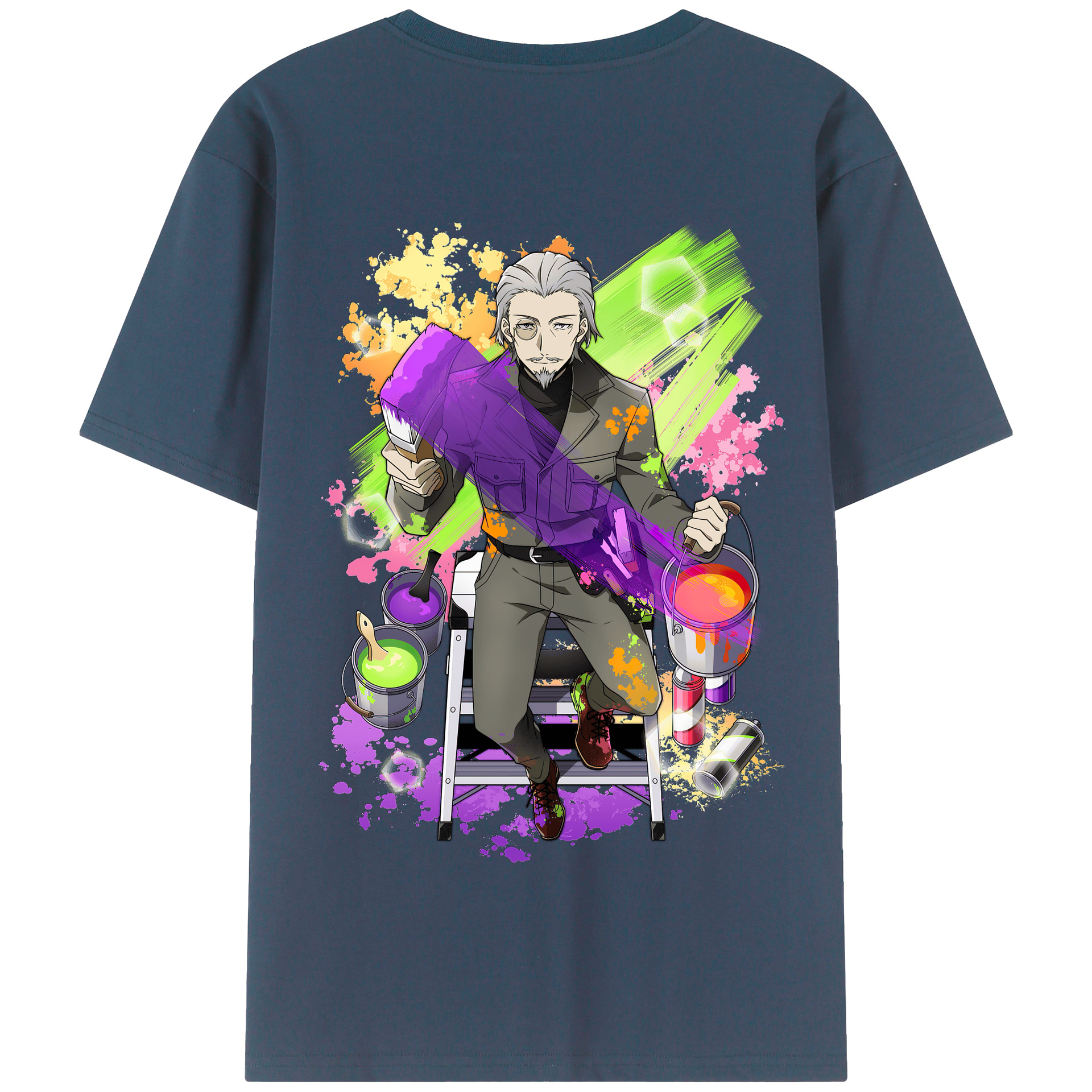 （画像用） 文豪ストレイドッグス Bungo Stray Dogs 綿100％半袖Tシャツ（背面プリント）