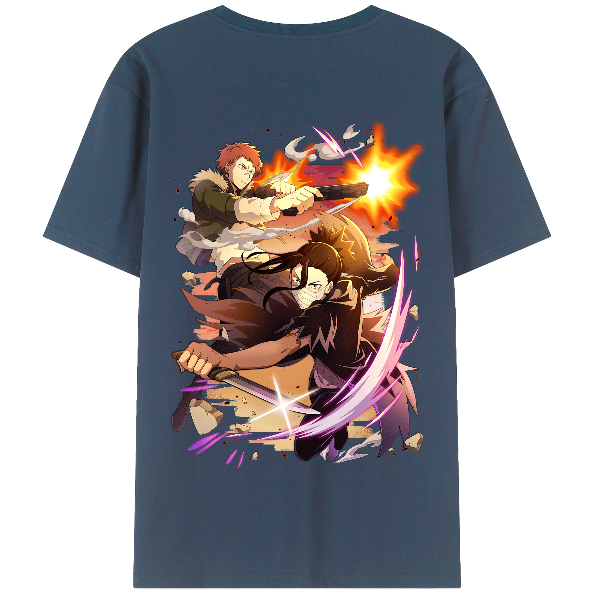 （画像用） 文豪ストレイドッグス Bungo Stray Dogs 綿100％半袖Tシャツ（背面プリント）