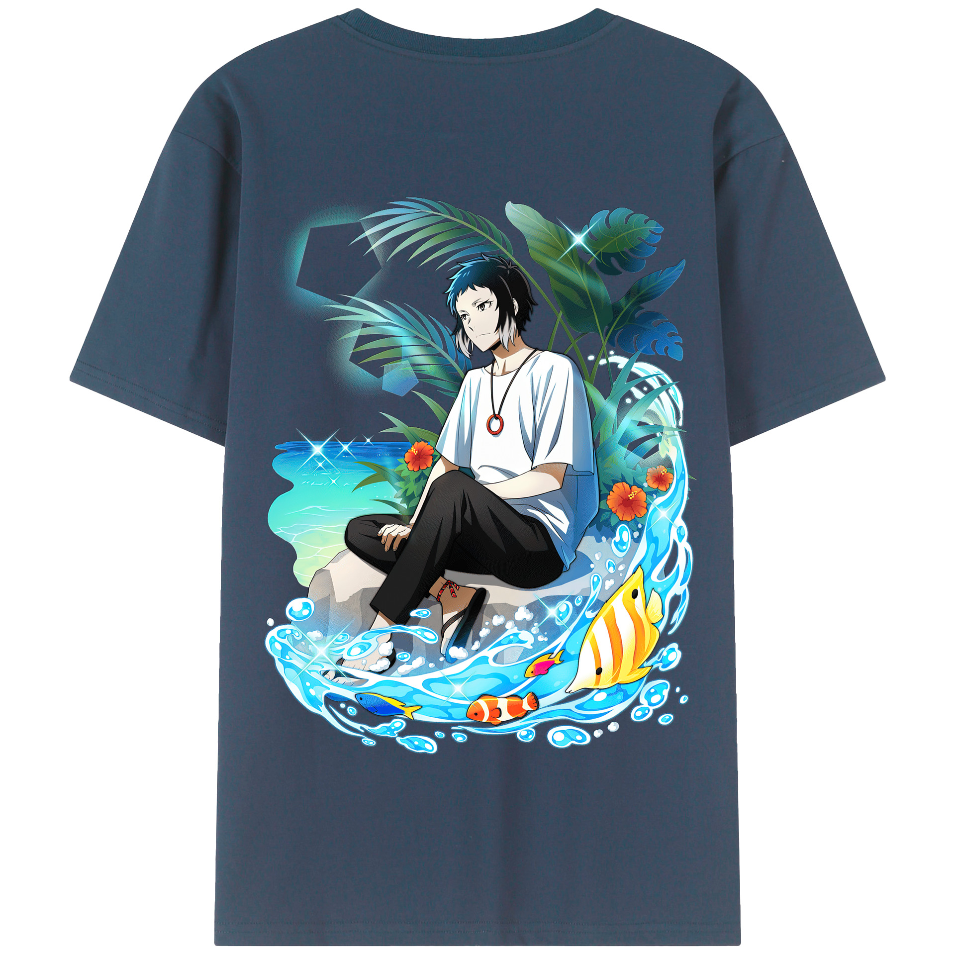 （画像用） 文豪ストレイドッグス Bungo Stray Dogs 綿100％半袖Tシャツ（背面プリント）