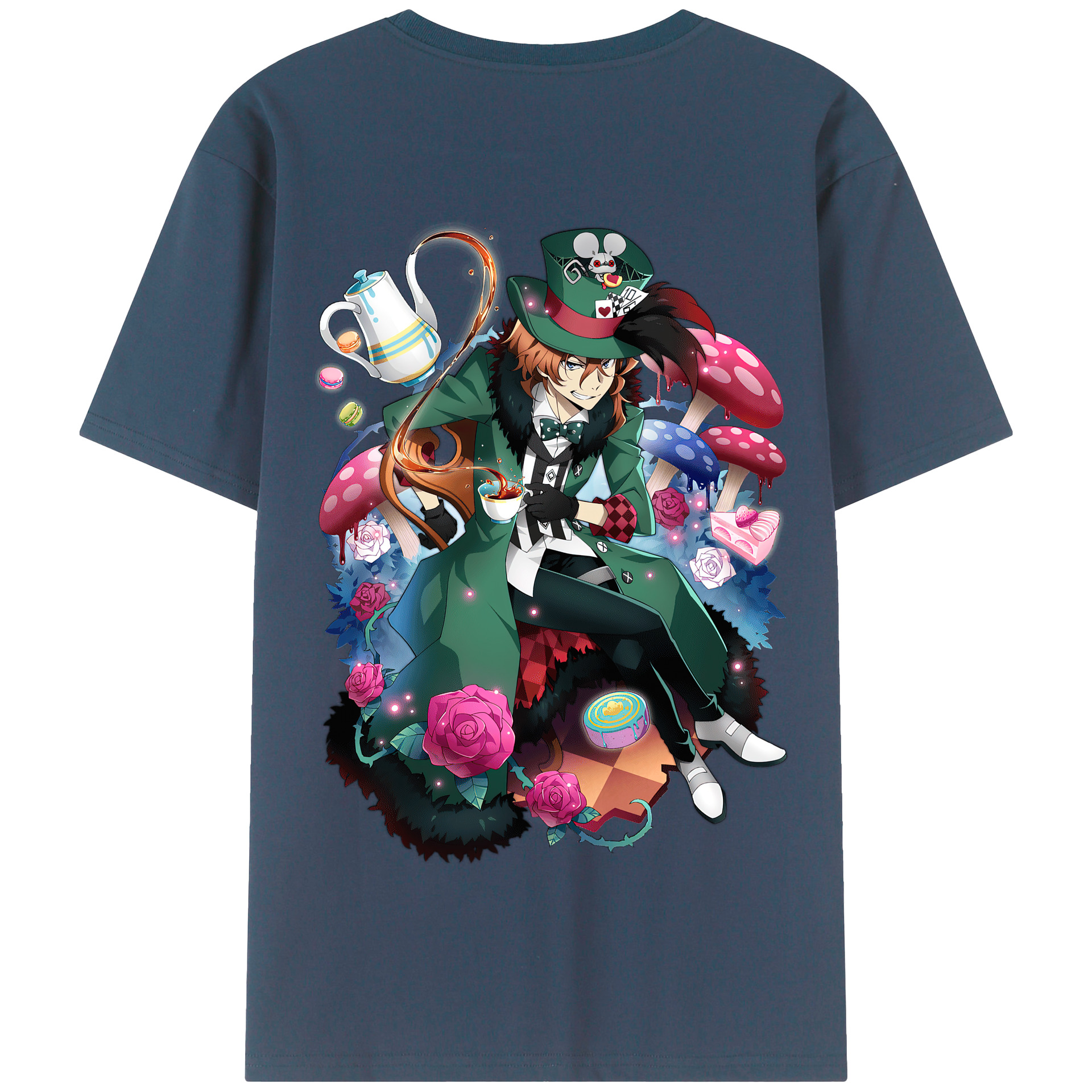 （画像用） 文豪ストレイドッグス Bungo Stray Dogs 綿100％半袖Tシャツ（背面プリント）