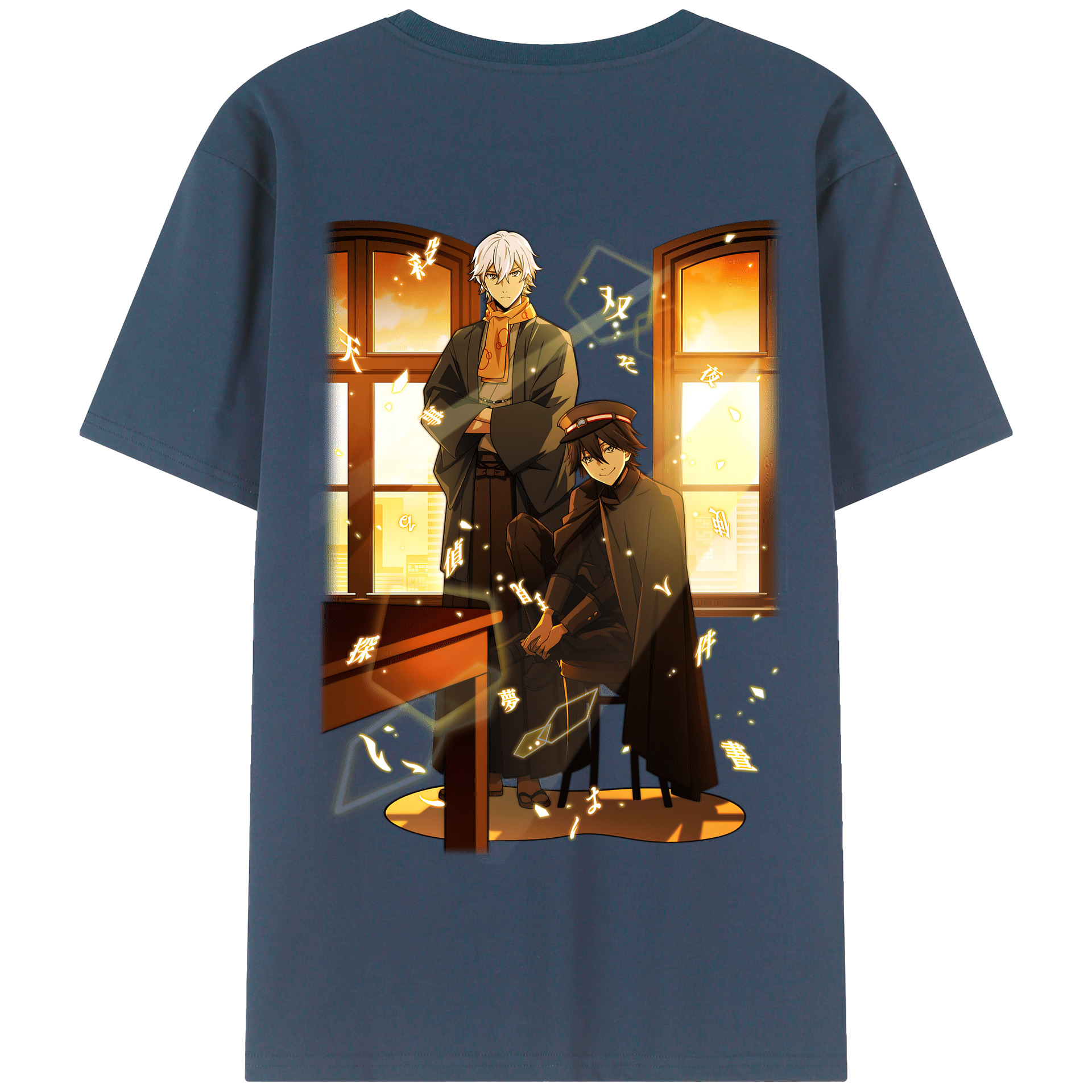 （画像用） 文豪ストレイドッグス Bungo Stray Dogs 綿100％半袖Tシャツ（背面プリント）
