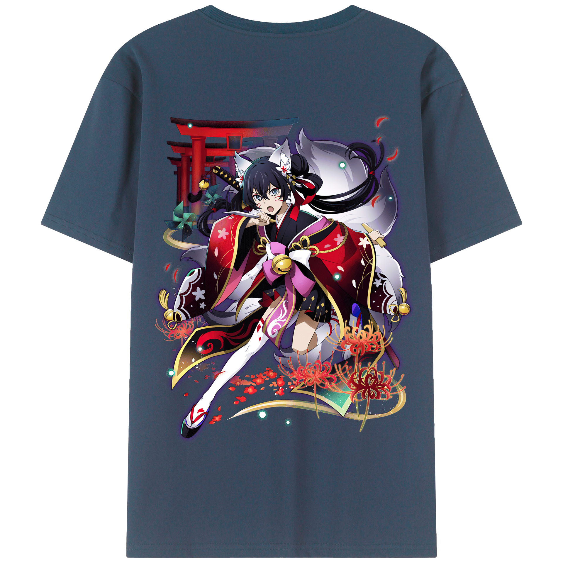 （画像用） 文豪ストレイドッグス Bungo Stray Dogs 綿100％半袖Tシャツ（背面プリント）