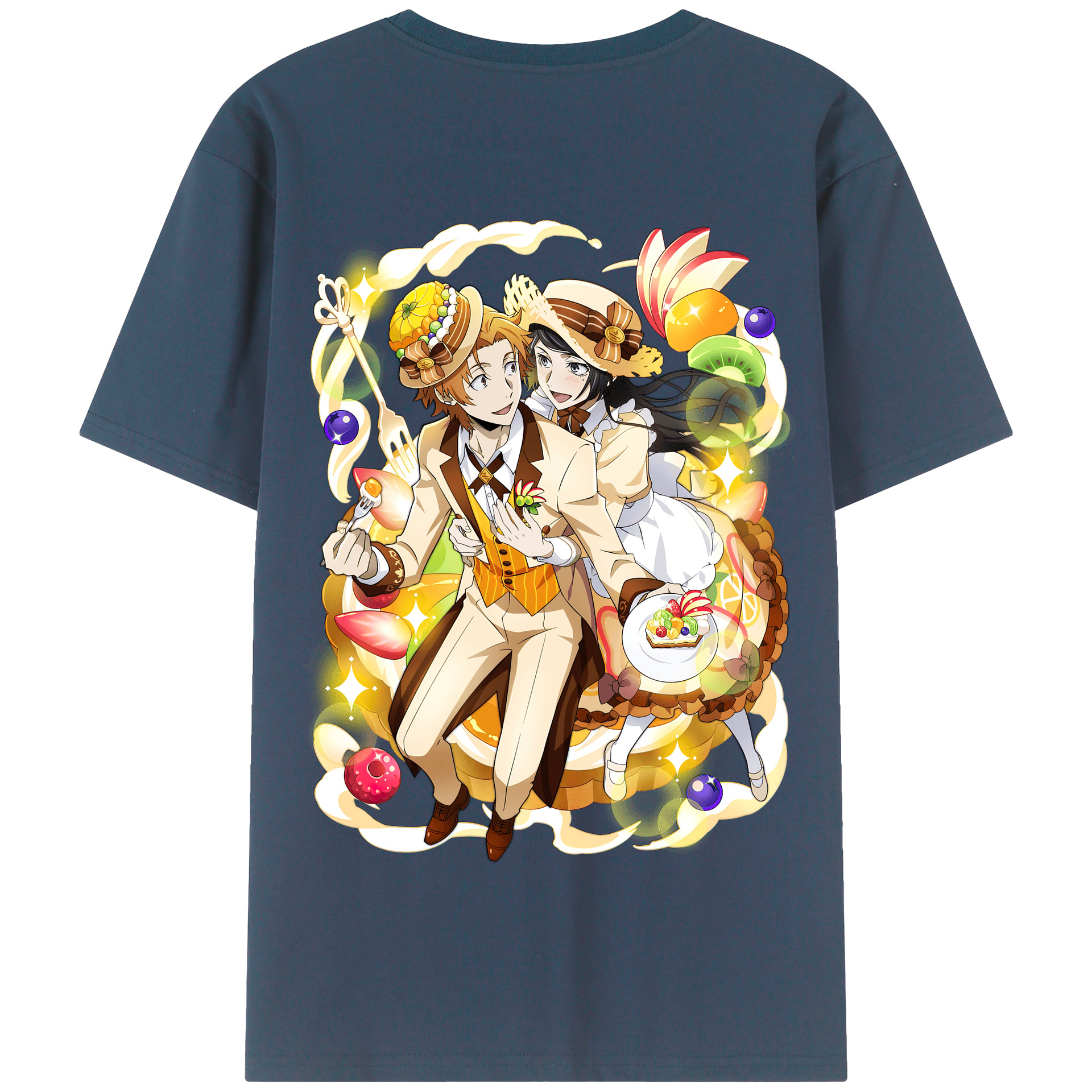 （画像用） 文豪ストレイドッグス Bungo Stray Dogs 綿100％半袖Tシャツ（背面プリント）