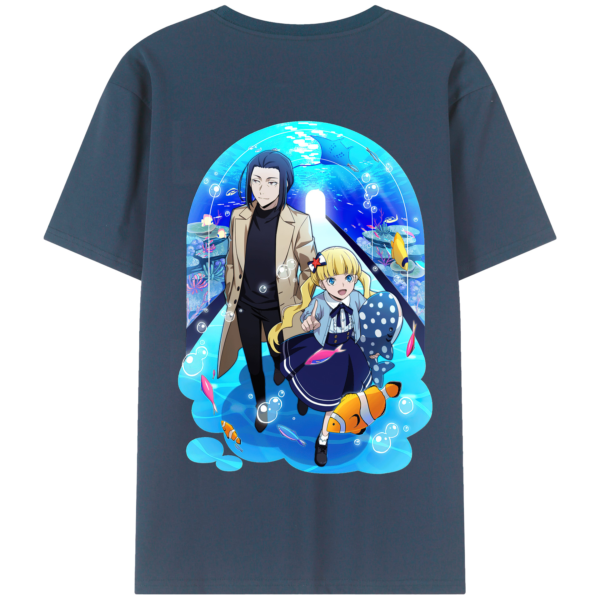 （画像用） 文豪ストレイドッグス Bungo Stray Dogs 綿100％半袖Tシャツ（背面プリント）