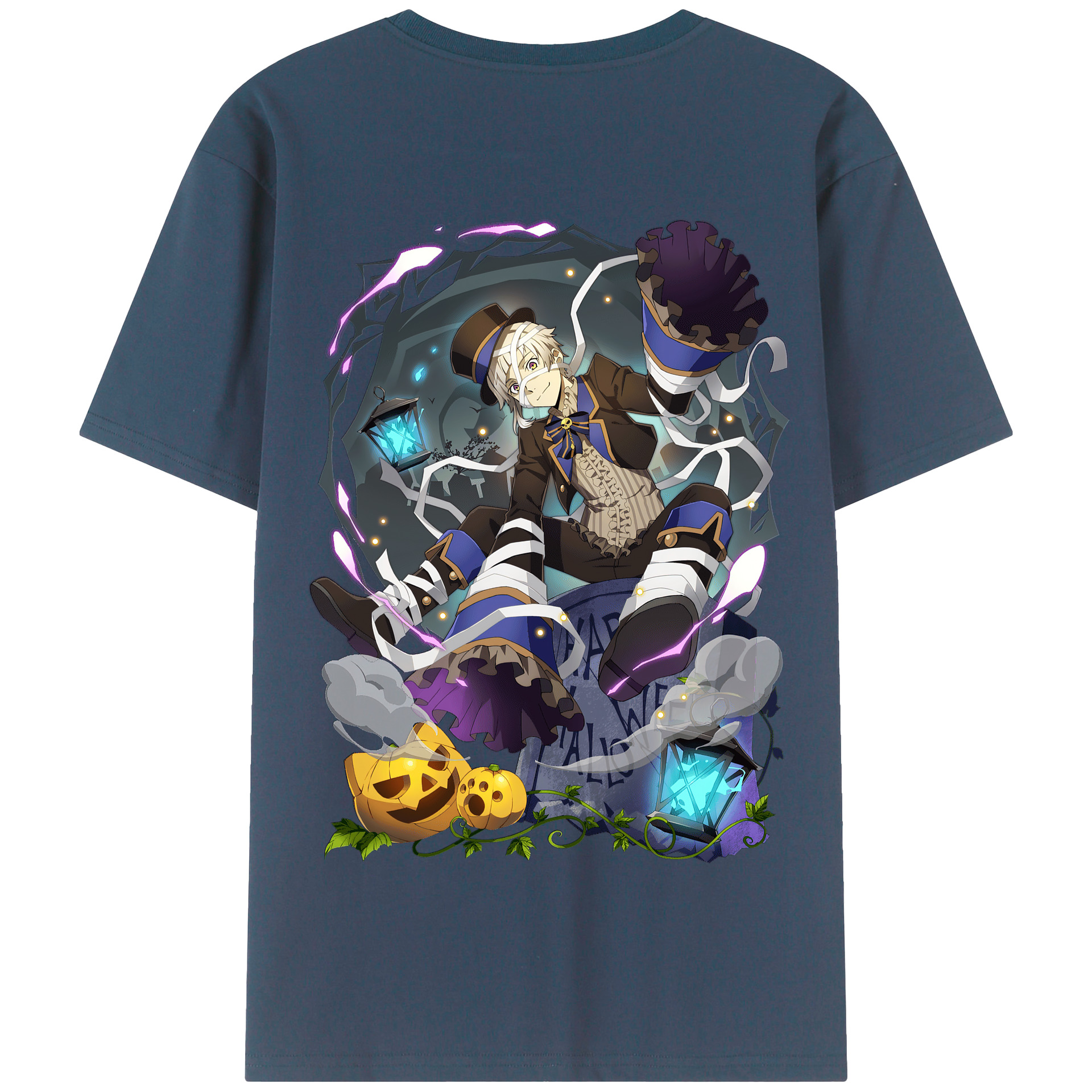 （画像用） 文豪ストレイドッグス Bungo Stray Dogs 綿100％半袖Tシャツ（背面プリント）