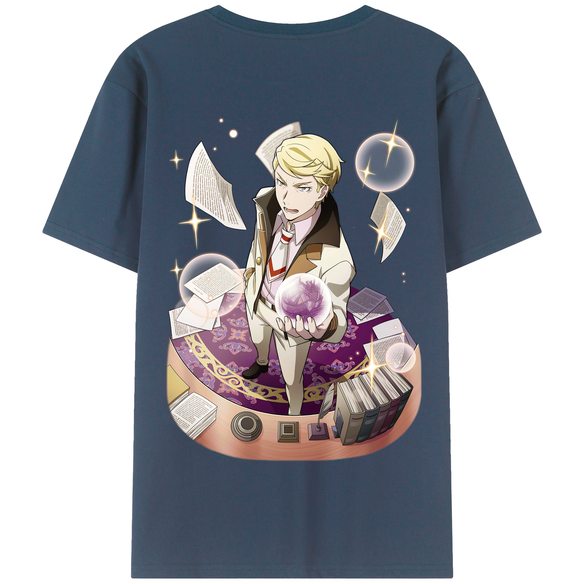 （画像用） 文豪ストレイドッグス Bungo Stray Dogs 綿100％半袖Tシャツ（背面プリント）