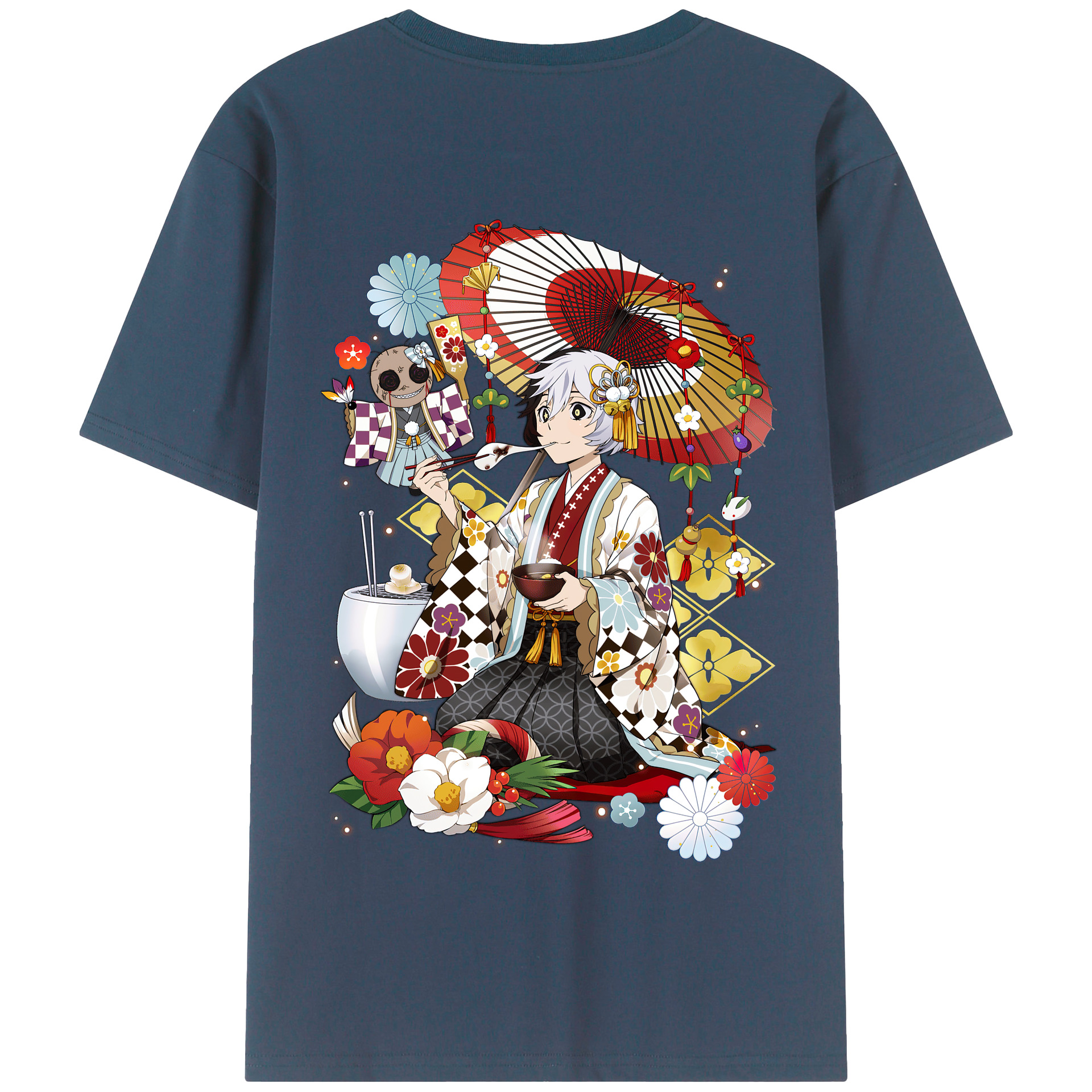 （画像用） 文豪ストレイドッグス Bungo Stray Dogs 綿100％半袖Tシャツ（背面プリント）
