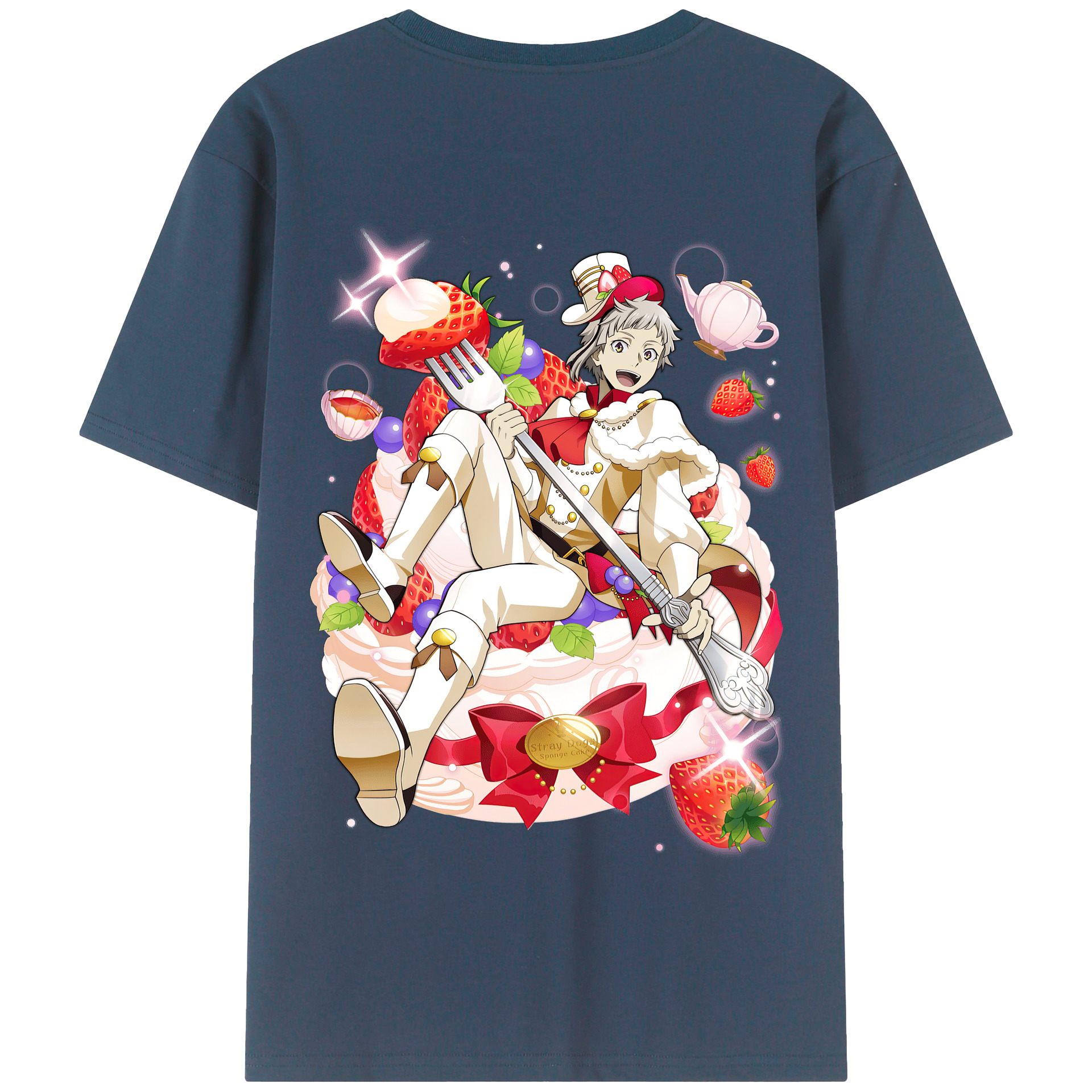 （画像用） 文豪ストレイドッグス Bungo Stray Dogs 綿100％半袖Tシャツ（背面プリント）