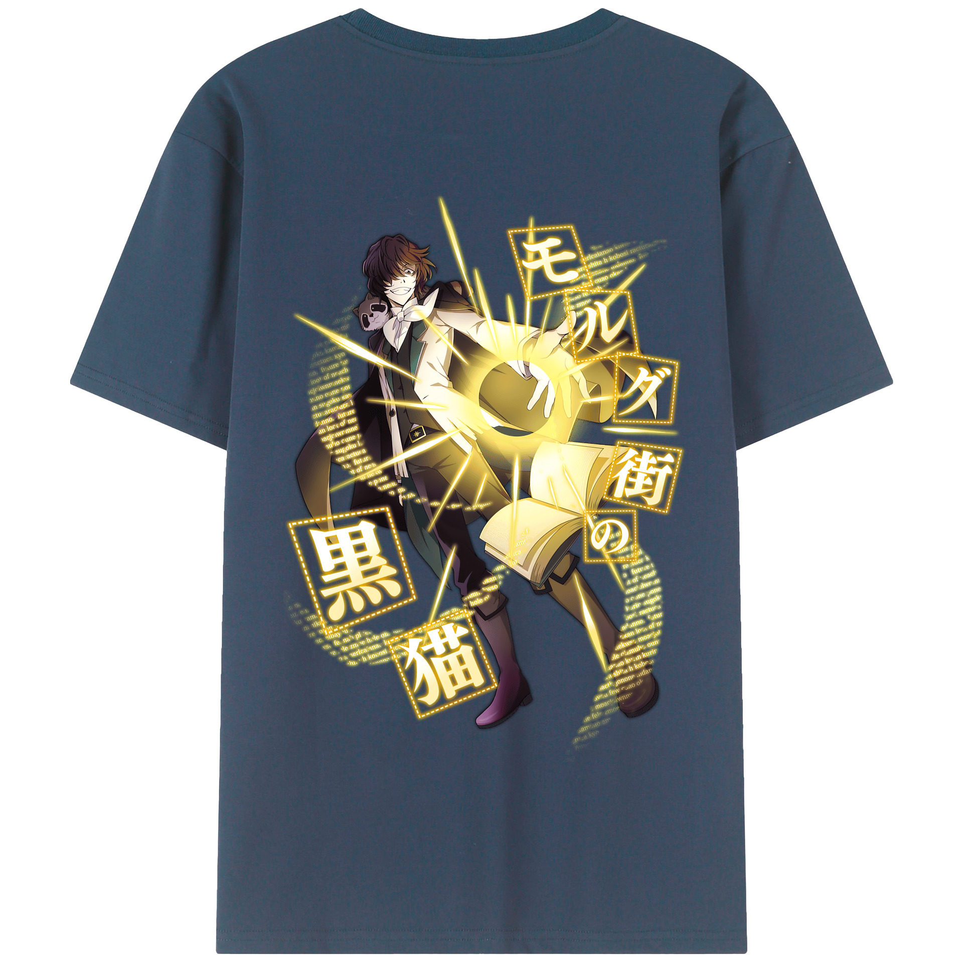 （画像用） 文豪ストレイドッグス Bungo Stray Dogs 綿100％半袖Tシャツ（背面プリント）