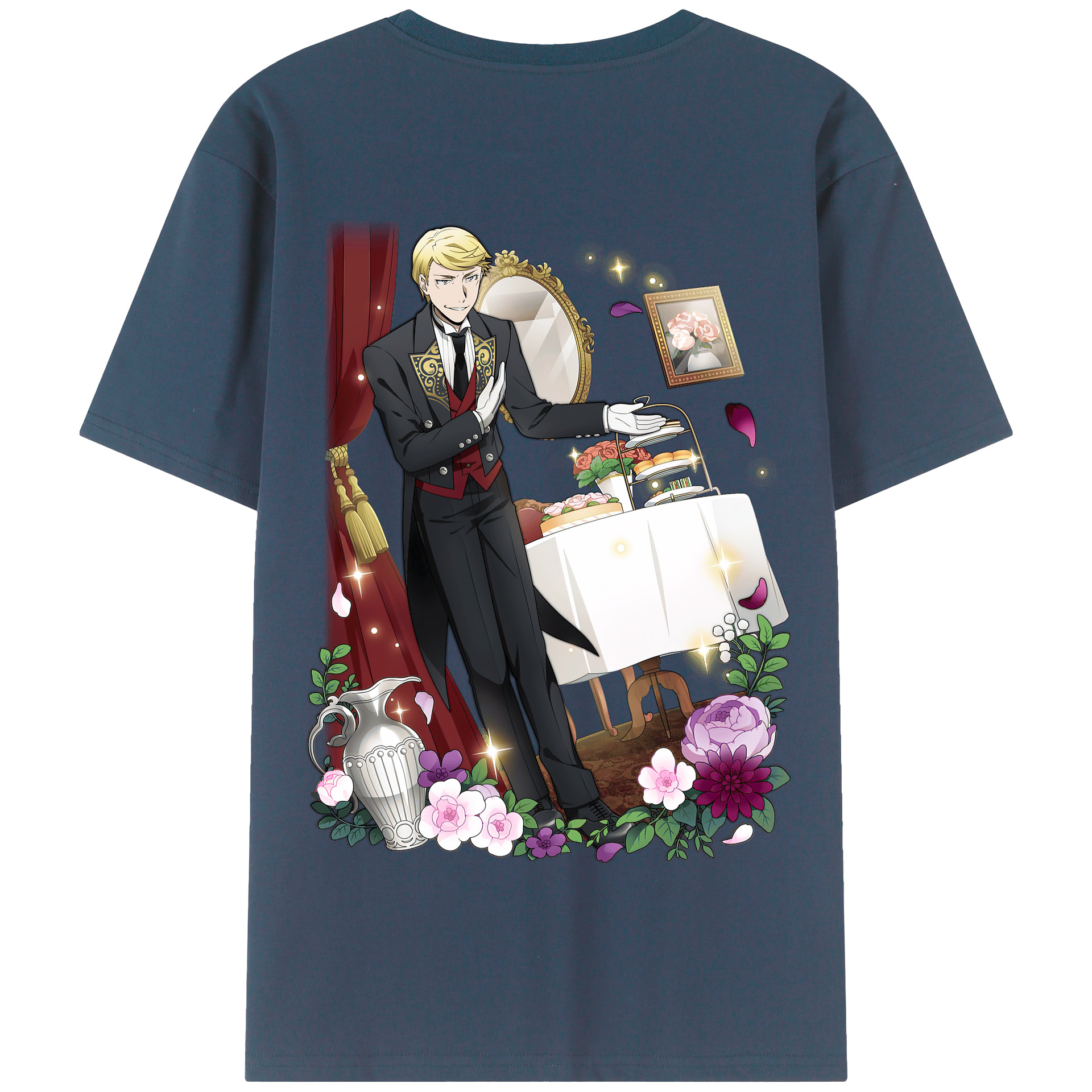 （画像用） 文豪ストレイドッグス Bungo Stray Dogs 綿100％半袖Tシャツ（背面プリント）