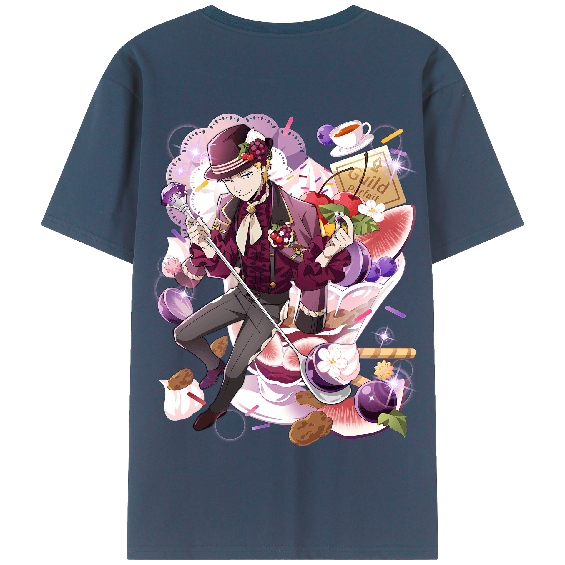 （画像用） 文豪ストレイドッグス Bungo Stray Dogs 綿100％半袖Tシャツ（背面プリント）