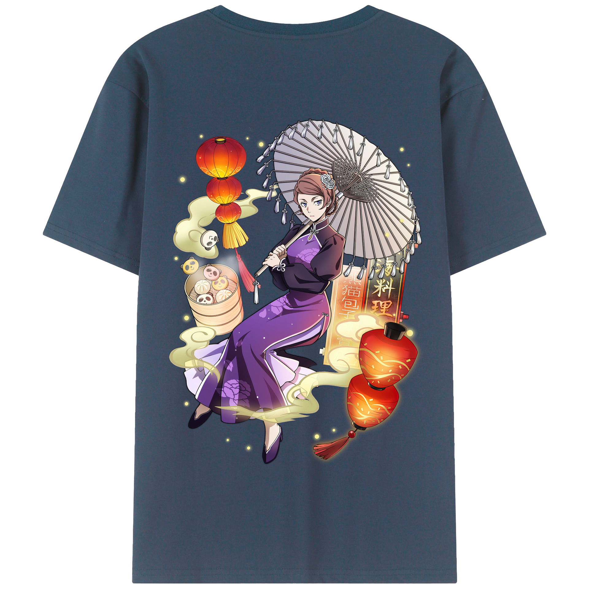 （画像用） 文豪ストレイドッグス Bungo Stray Dogs 綿100％半袖Tシャツ（背面プリント）
