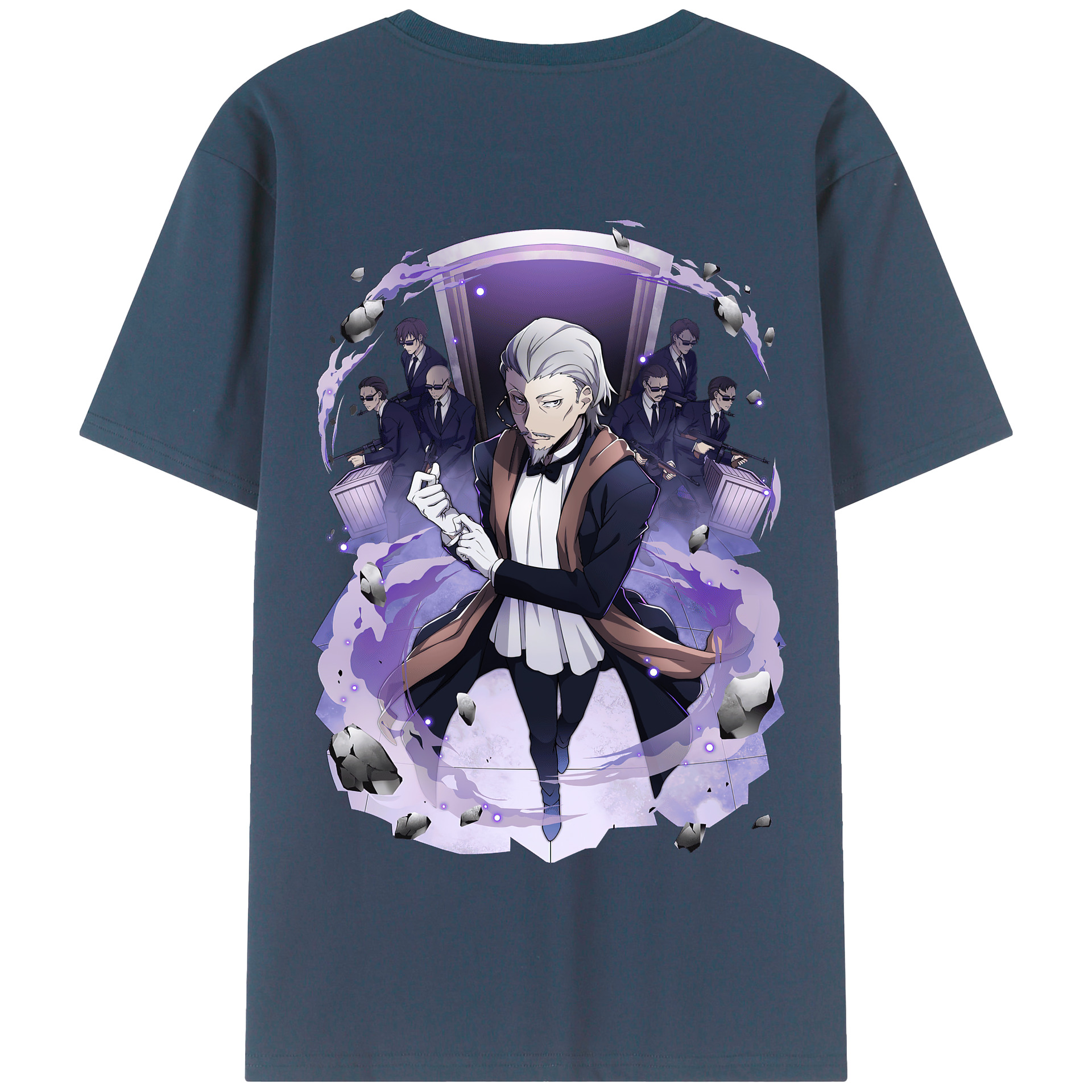 （画像用） 文豪ストレイドッグス Bungo Stray Dogs 綿100％半袖Tシャツ（背面プリント）