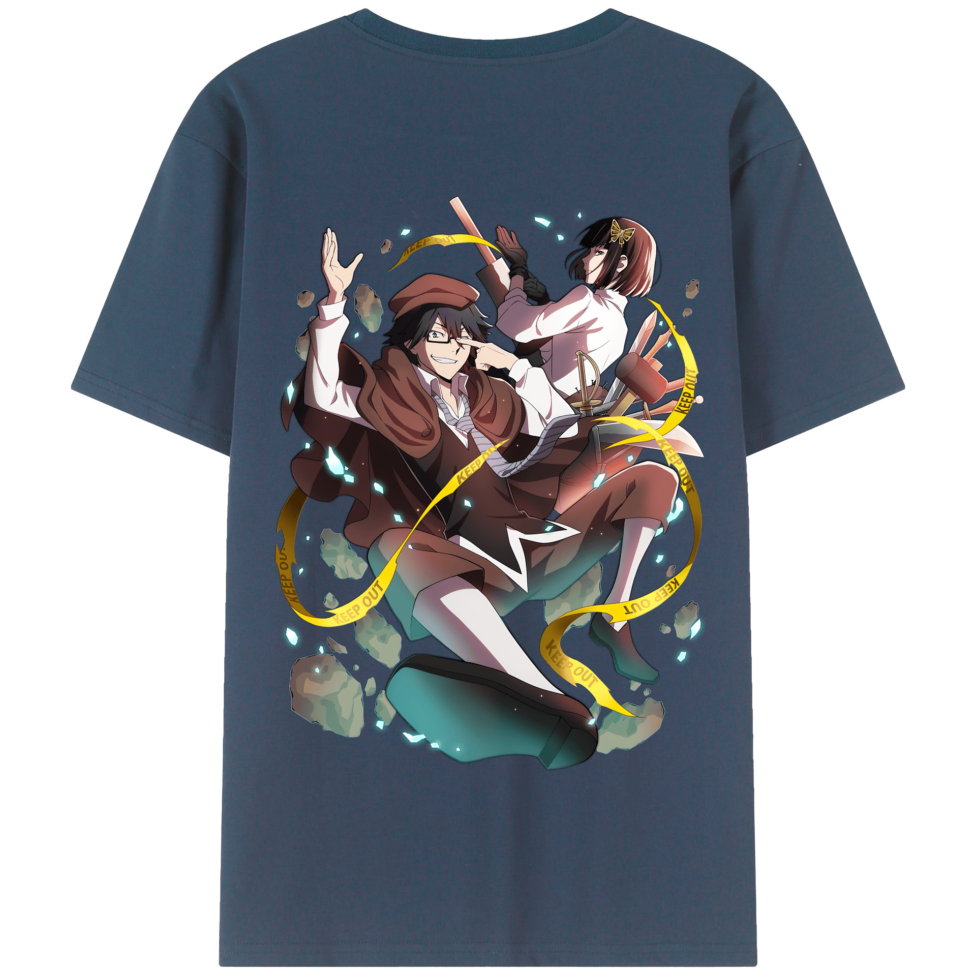 （画像用） 文豪ストレイドッグス Bungo Stray Dogs 綿100％半袖Tシャツ（背面プリント）