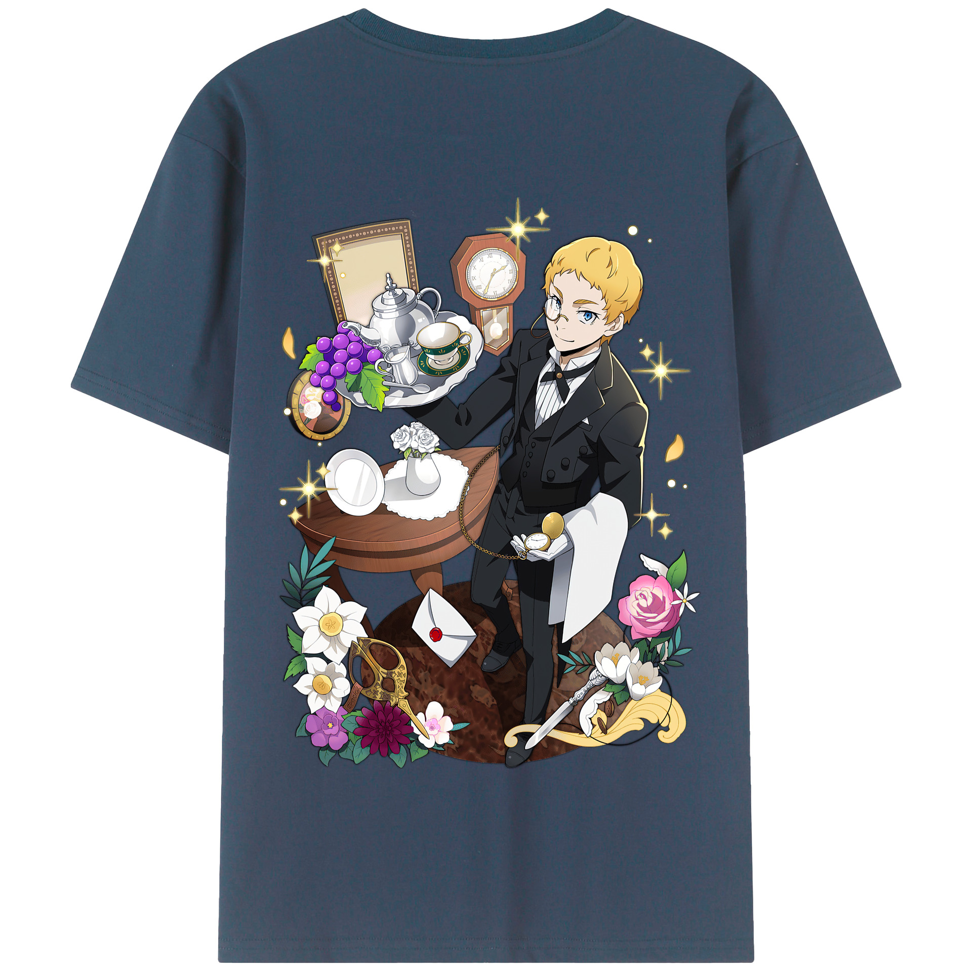 （画像用） 文豪ストレイドッグス Bungo Stray Dogs 綿100％半袖Tシャツ（背面プリント）
