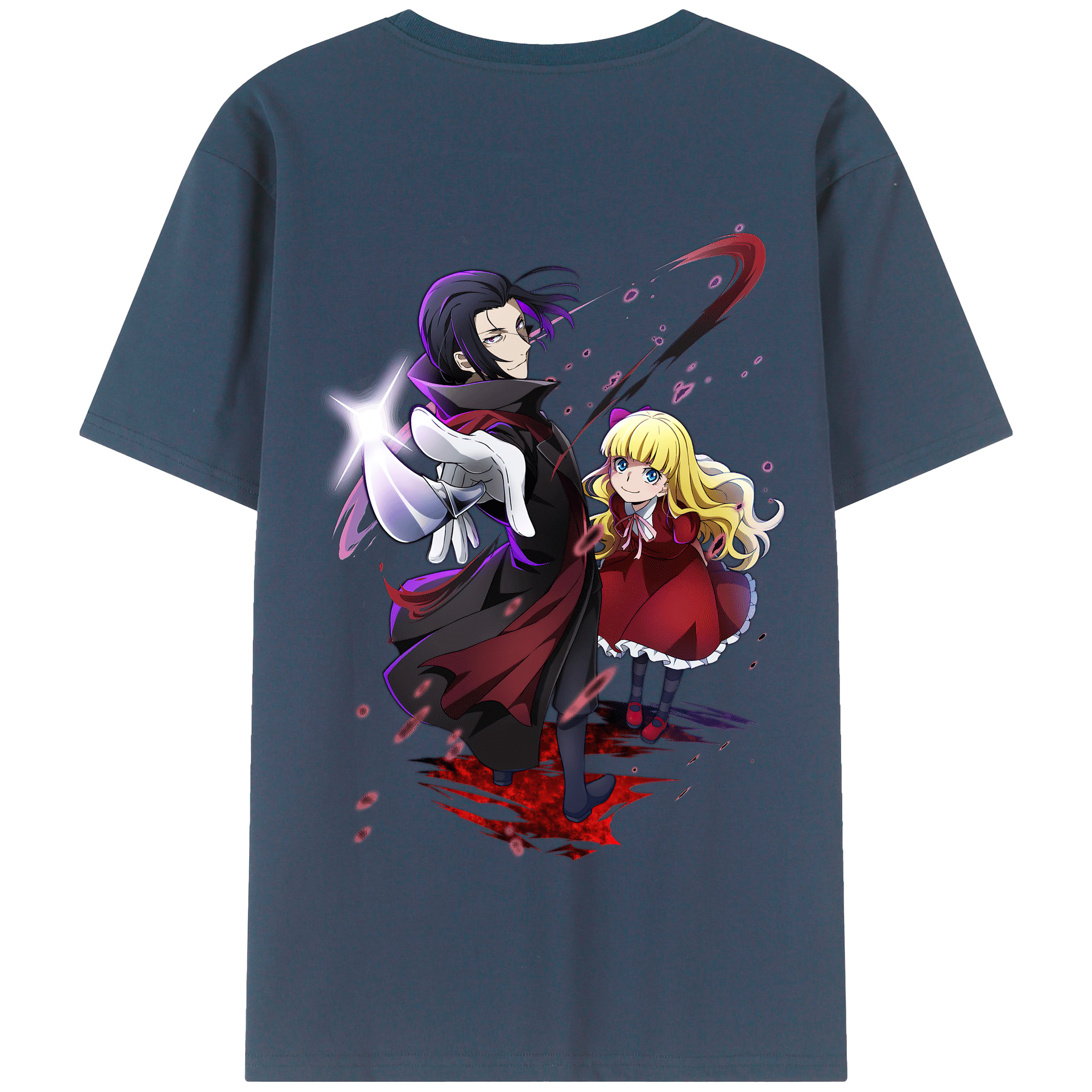 （画像用） 文豪ストレイドッグス Bungo Stray Dogs 綿100％半袖Tシャツ（背面プリント）