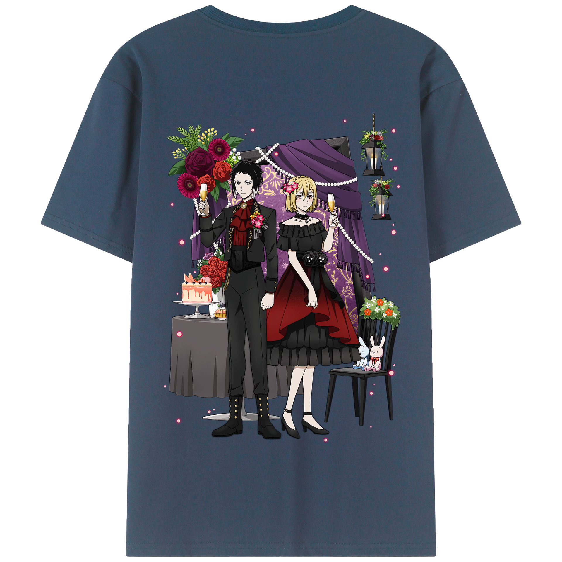 （画像用） 文豪ストレイドッグス Bungo Stray Dogs 綿100％半袖Tシャツ（背面プリント）