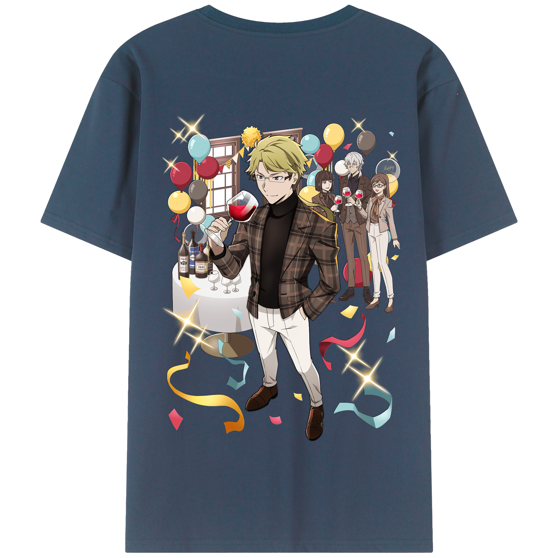 （画像用） 文豪ストレイドッグス Bungo Stray Dogs 綿100％半袖Tシャツ（背面プリント）