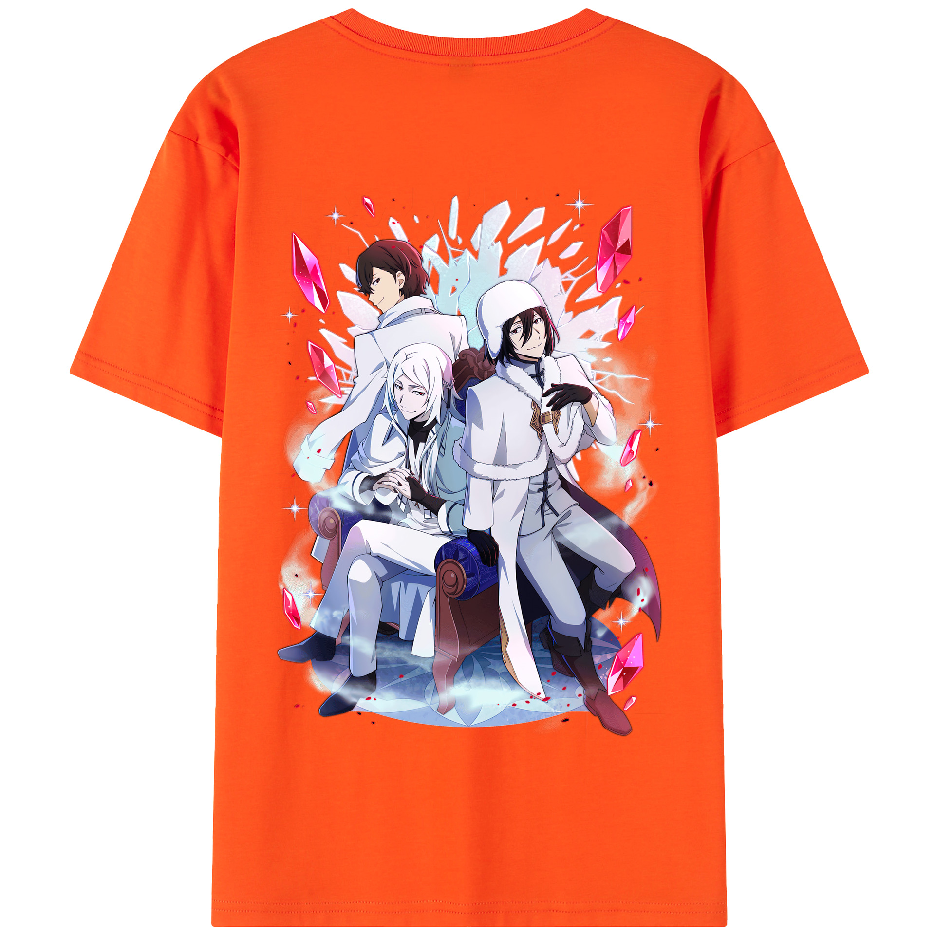 （画像用） 文豪ストレイドッグス Bungo Stray Dogs 綿100％半袖Tシャツ（背面プリント）