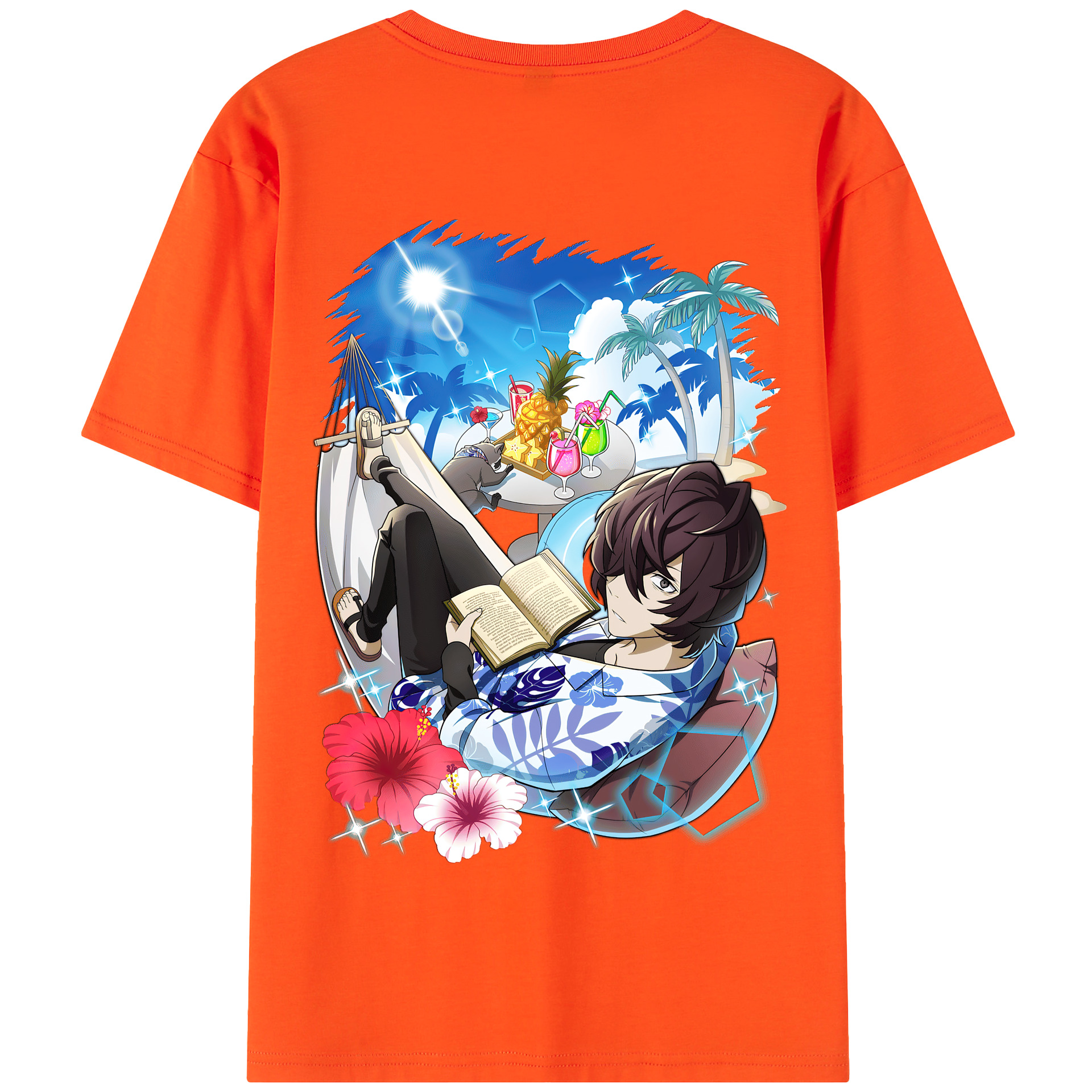 （画像用） 文豪ストレイドッグス Bungo Stray Dogs 綿100％半袖Tシャツ（背面プリント）