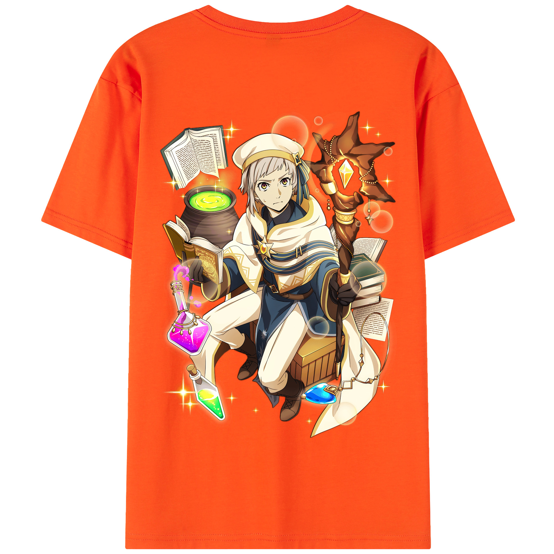 （画像用） 文豪ストレイドッグス Bungo Stray Dogs 綿100％半袖Tシャツ（背面プリント）
