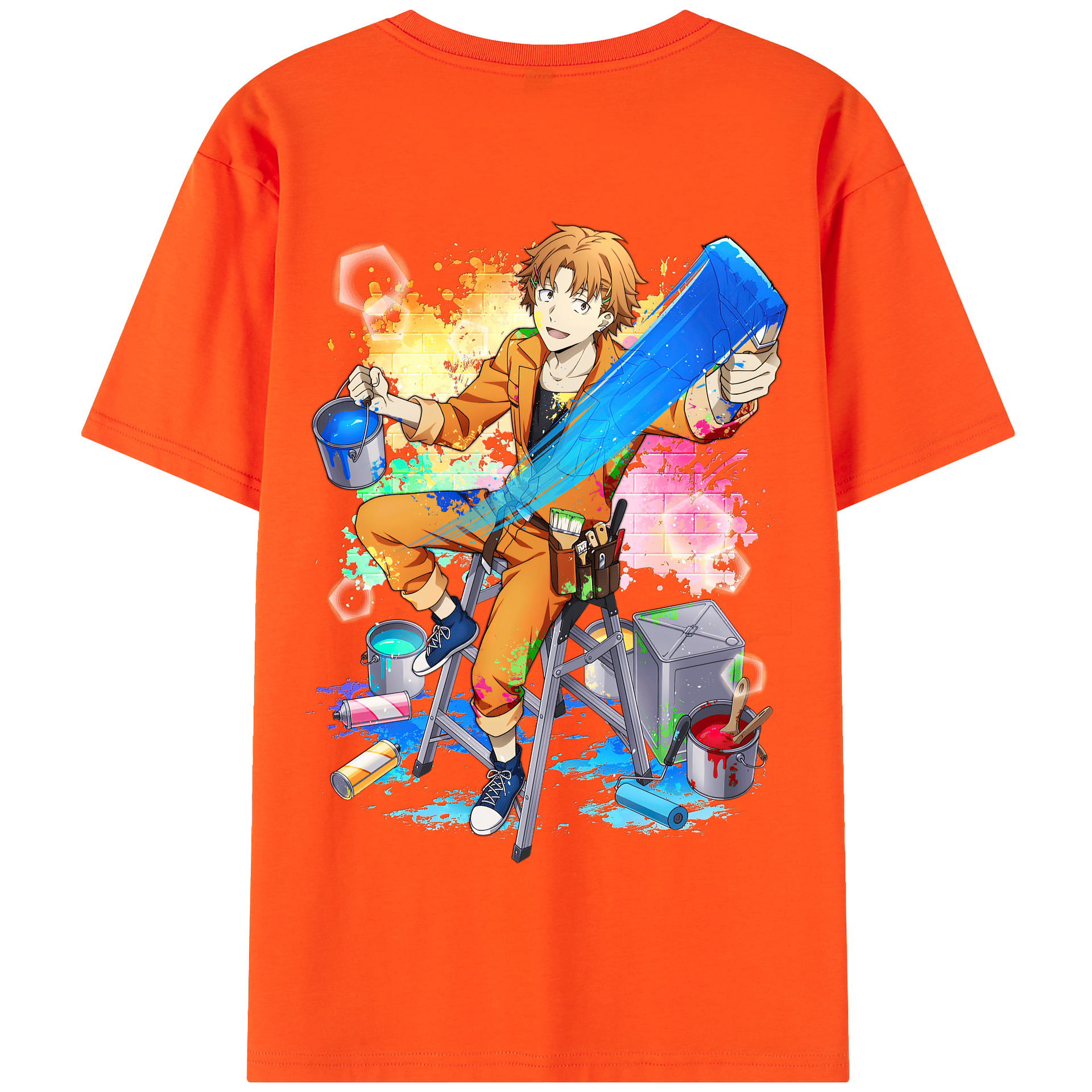 （画像用） 文豪ストレイドッグス Bungo Stray Dogs 綿100％半袖Tシャツ（背面プリント）