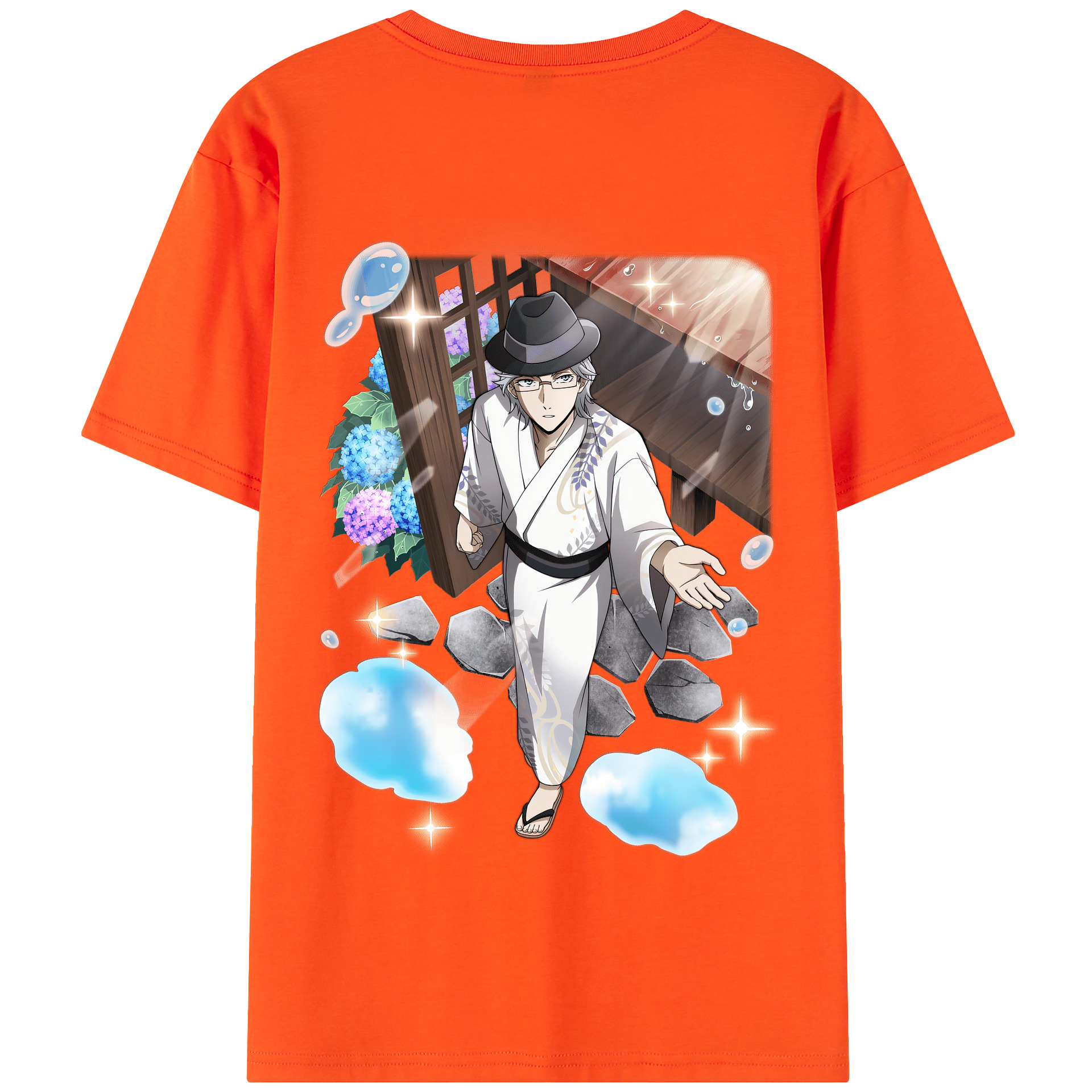 （画像用） 文豪ストレイドッグス Bungo Stray Dogs 綿100％半袖Tシャツ（背面プリント）