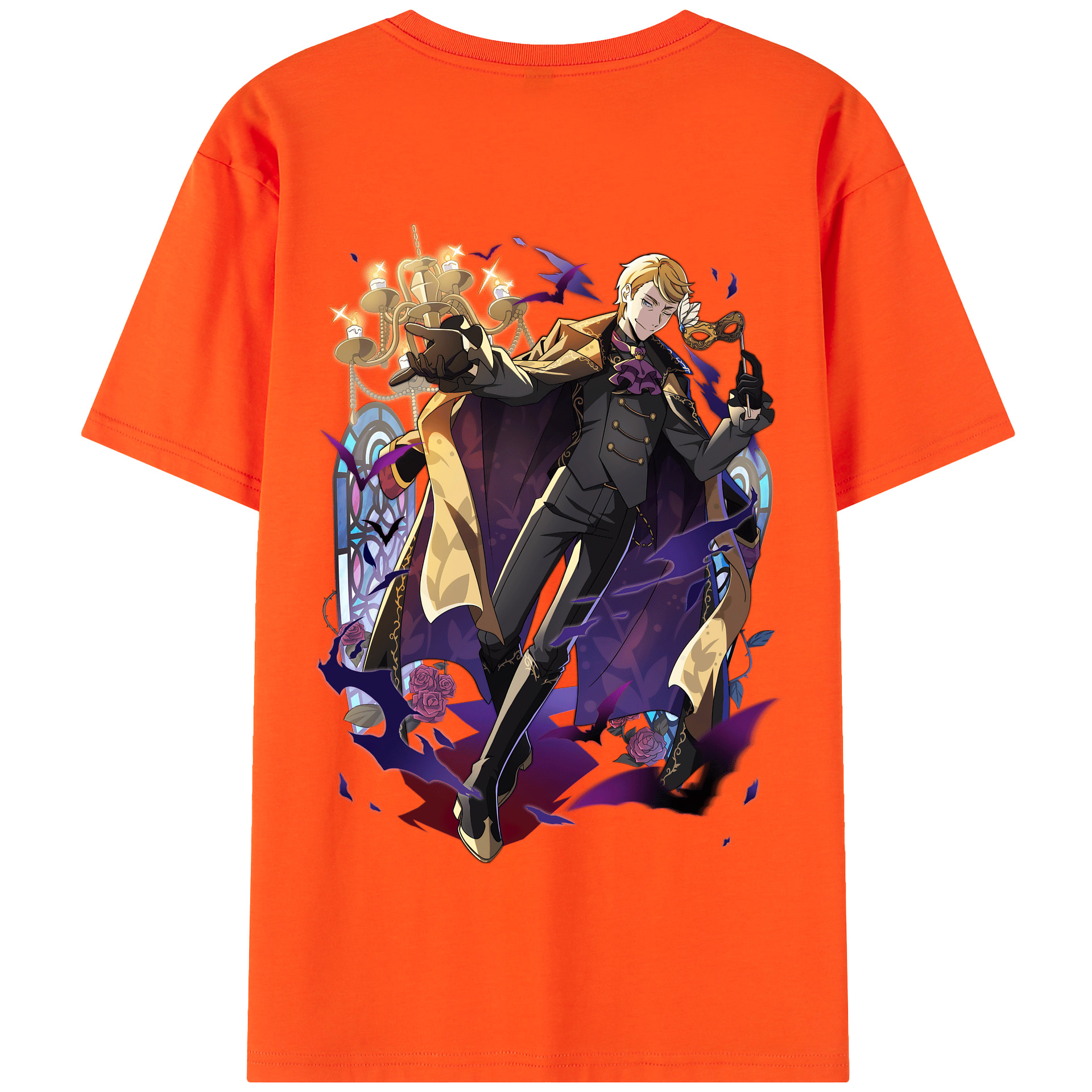 （画像用） 文豪ストレイドッグス Bungo Stray Dogs 綿100％半袖Tシャツ（背面プリント）