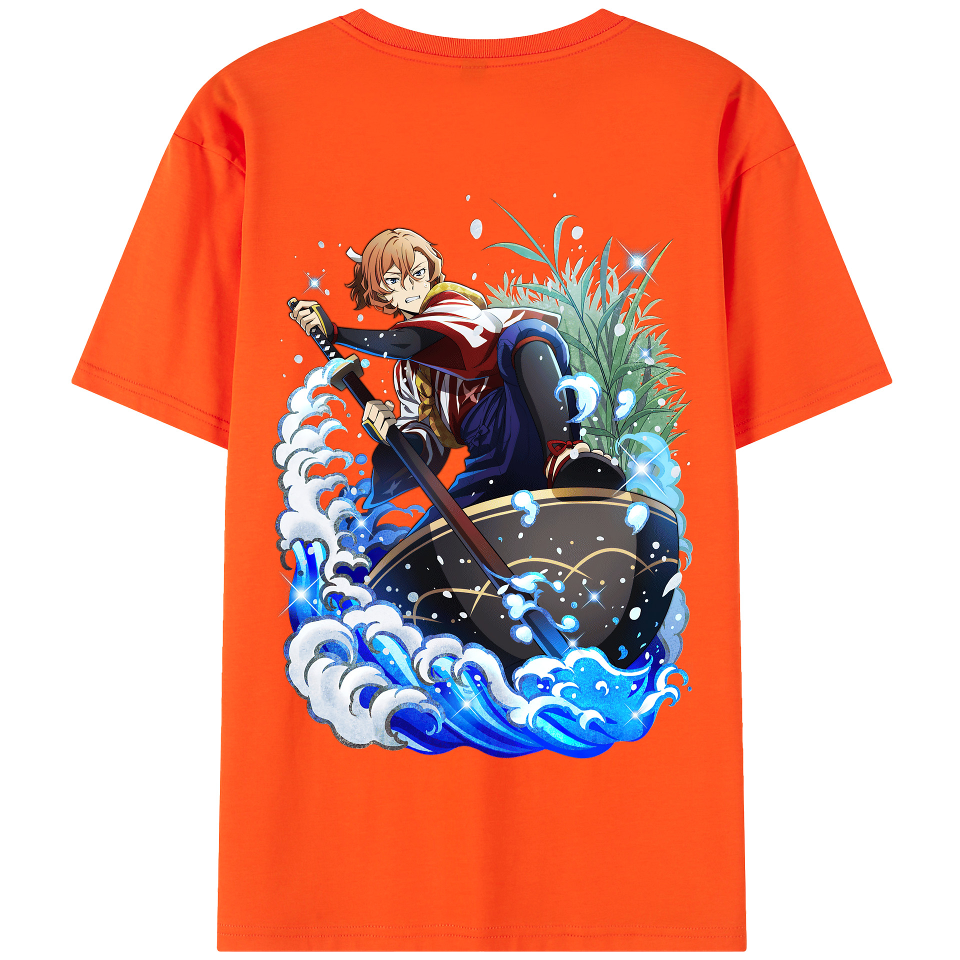 （画像用） 文豪ストレイドッグス Bungo Stray Dogs 綿100％半袖Tシャツ（背面プリント）