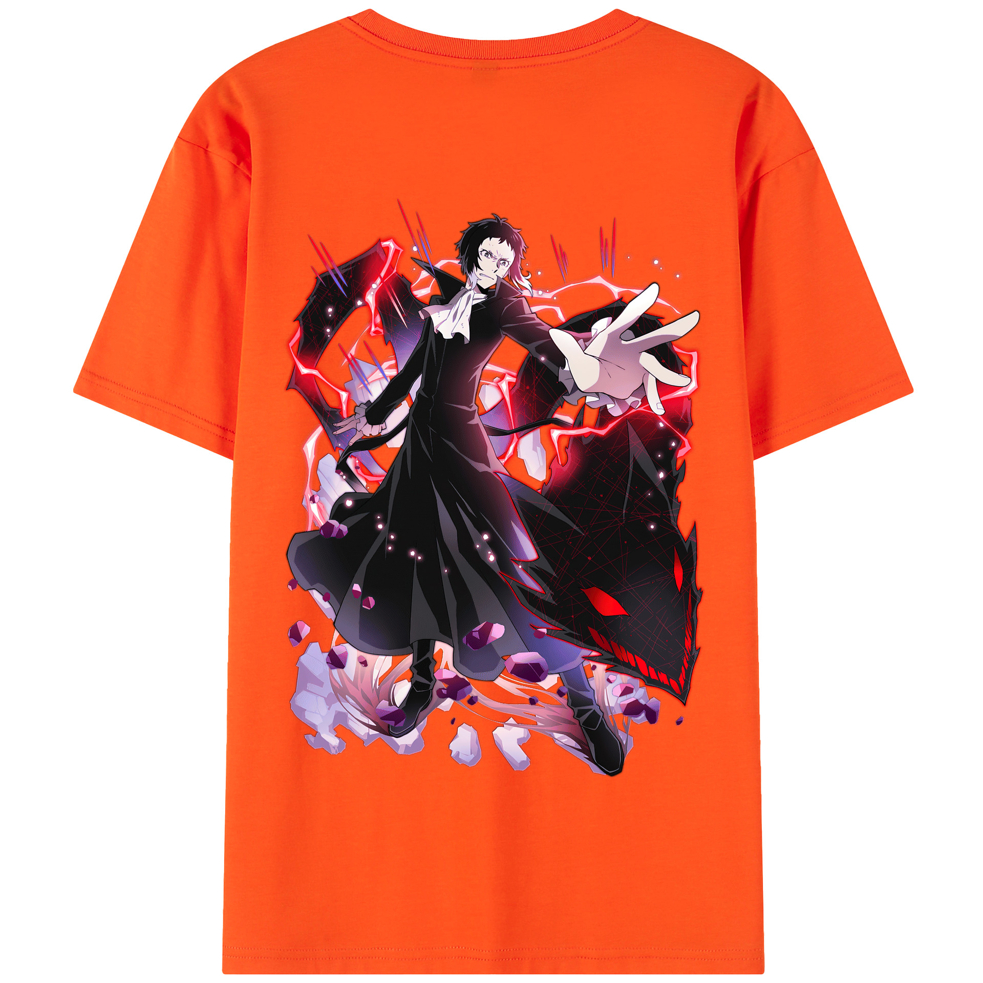 （画像用） 文豪ストレイドッグス Bungo Stray Dogs 綿100％半袖Tシャツ（背面プリント）