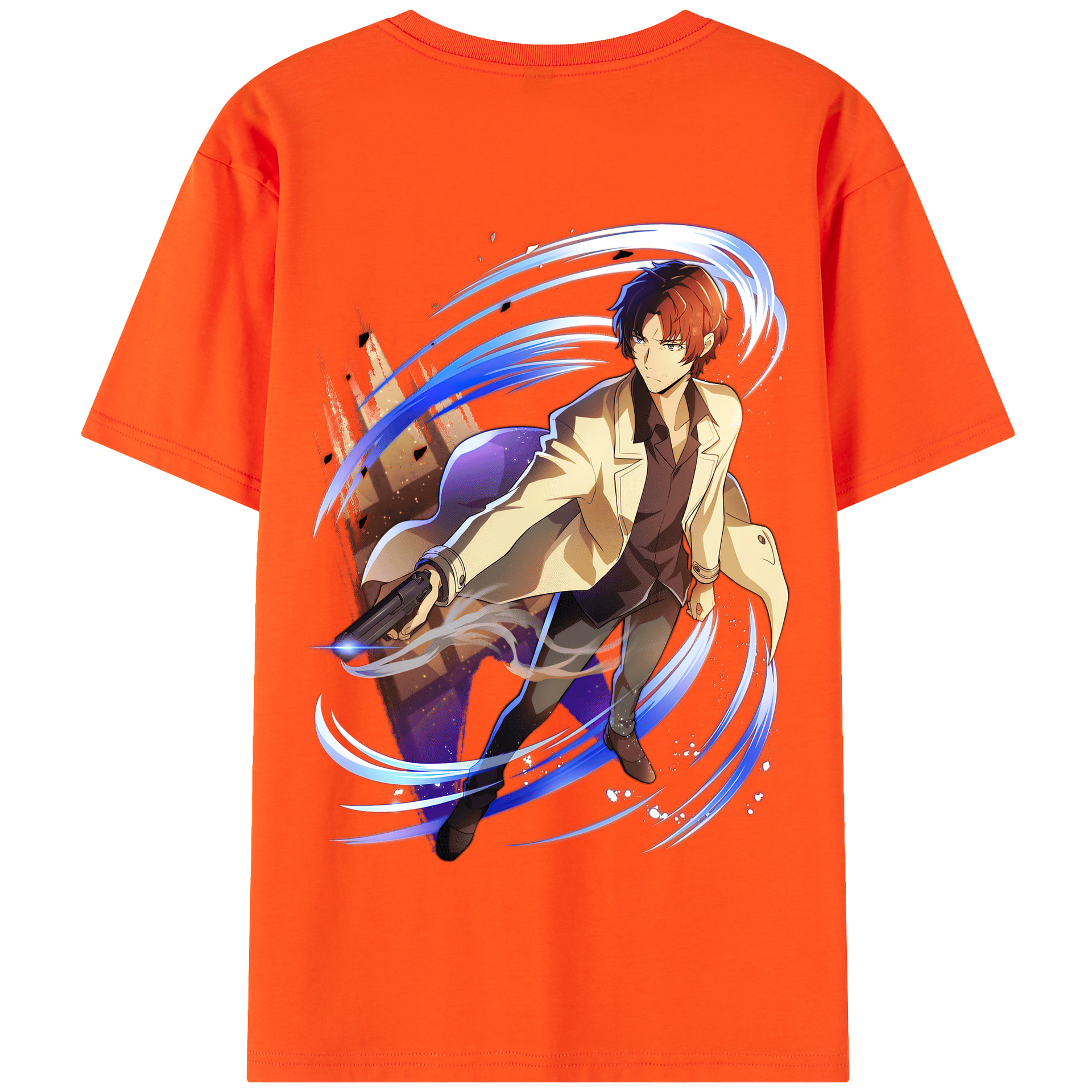 （画像用） 文豪ストレイドッグス Bungo Stray Dogs 綿100％半袖Tシャツ（背面プリント）