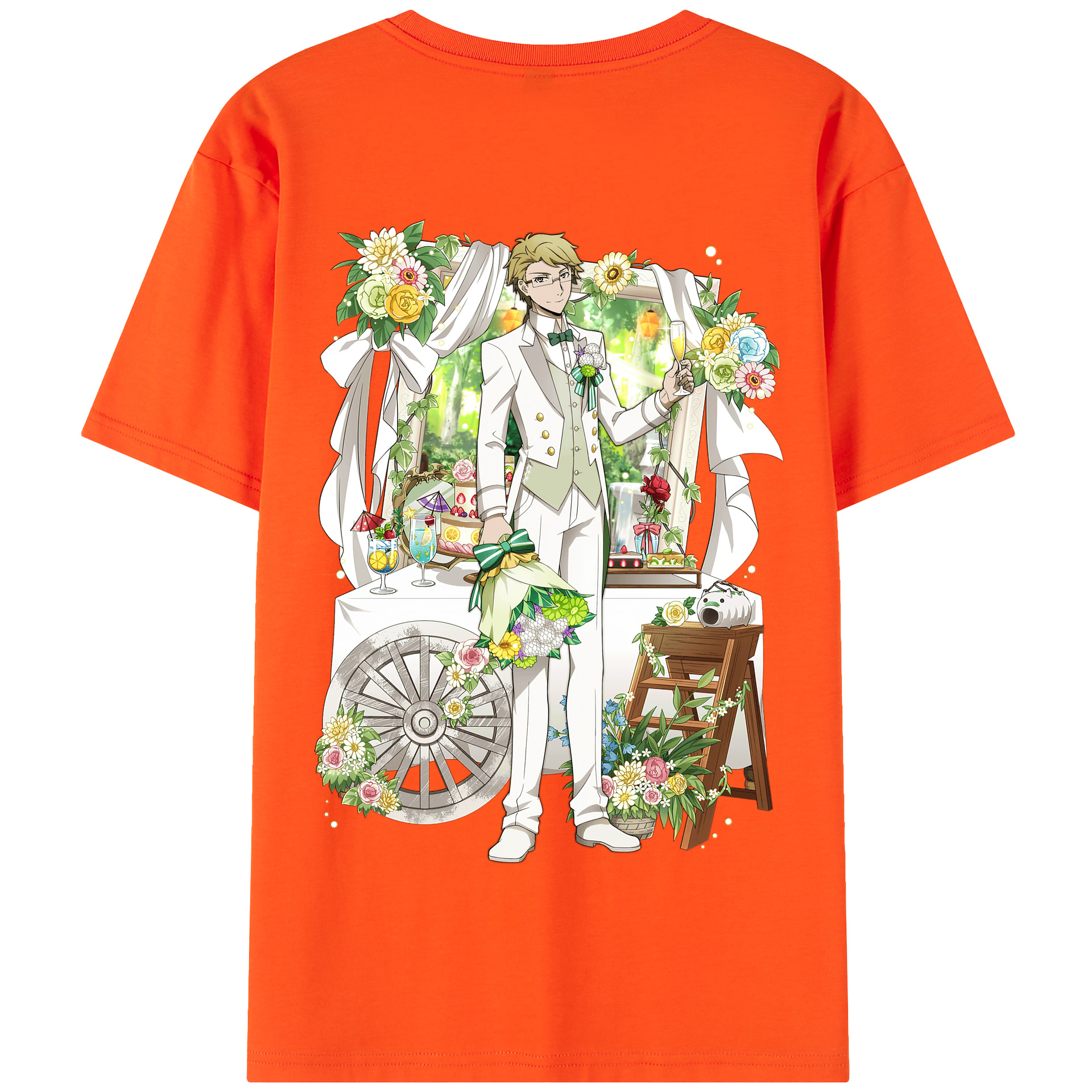 （画像用） 文豪ストレイドッグス Bungo Stray Dogs 綿100％半袖Tシャツ（背面プリント）