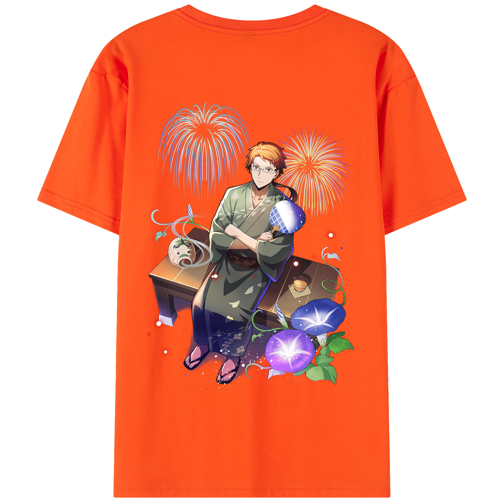 （画像用） 文豪ストレイドッグス Bungo Stray Dogs 綿100％半袖Tシャツ（背面プリント）