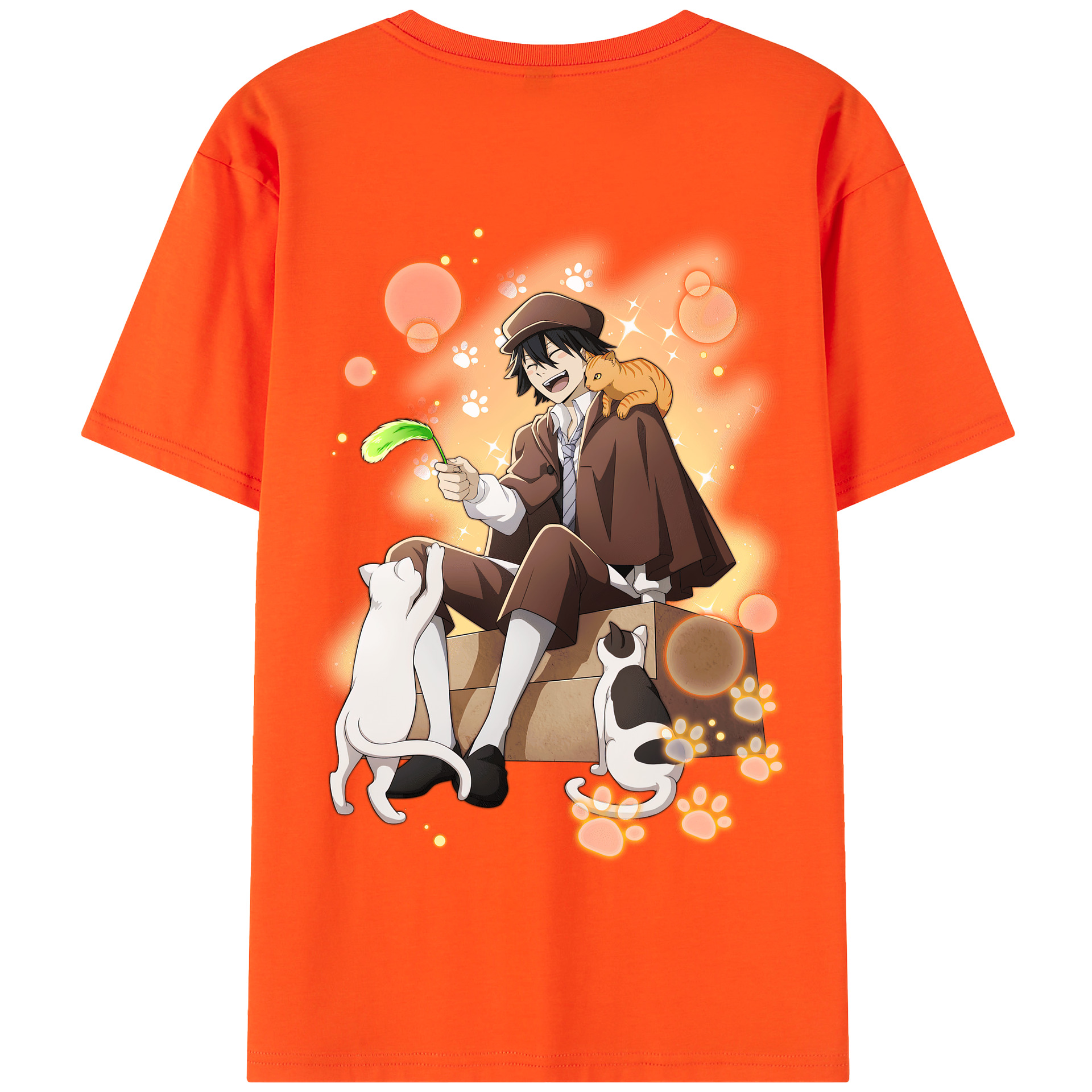 （画像用） 文豪ストレイドッグス Bungo Stray Dogs 綿100％半袖Tシャツ（背面プリント）