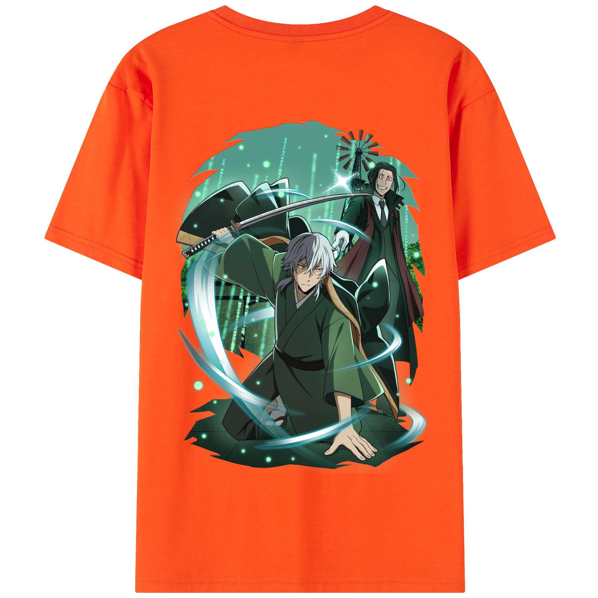 （画像用） 文豪ストレイドッグス Bungo Stray Dogs 綿100％半袖Tシャツ（背面プリント）