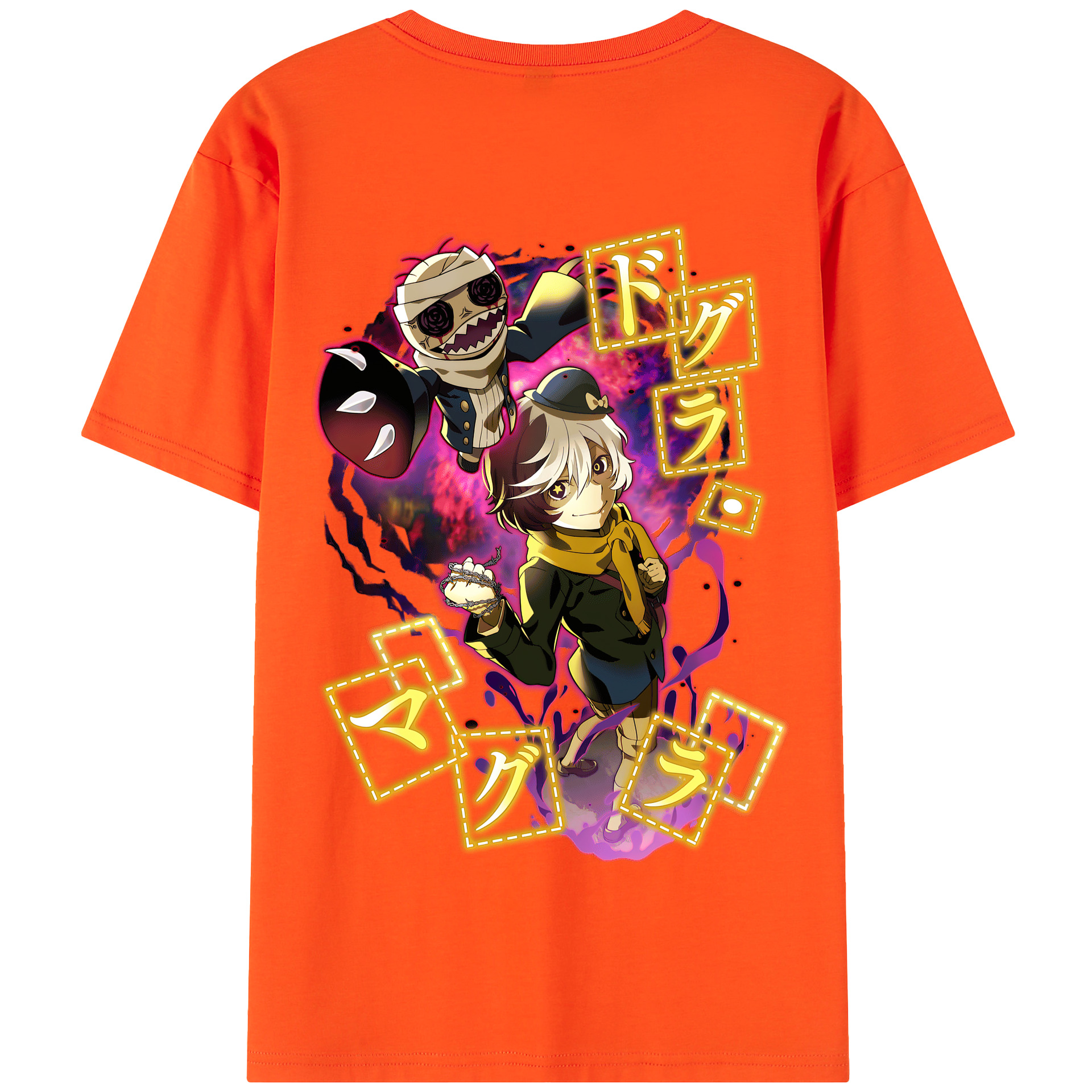 （画像用） 文豪ストレイドッグス Bungo Stray Dogs 綿100％半袖Tシャツ（背面プリント）