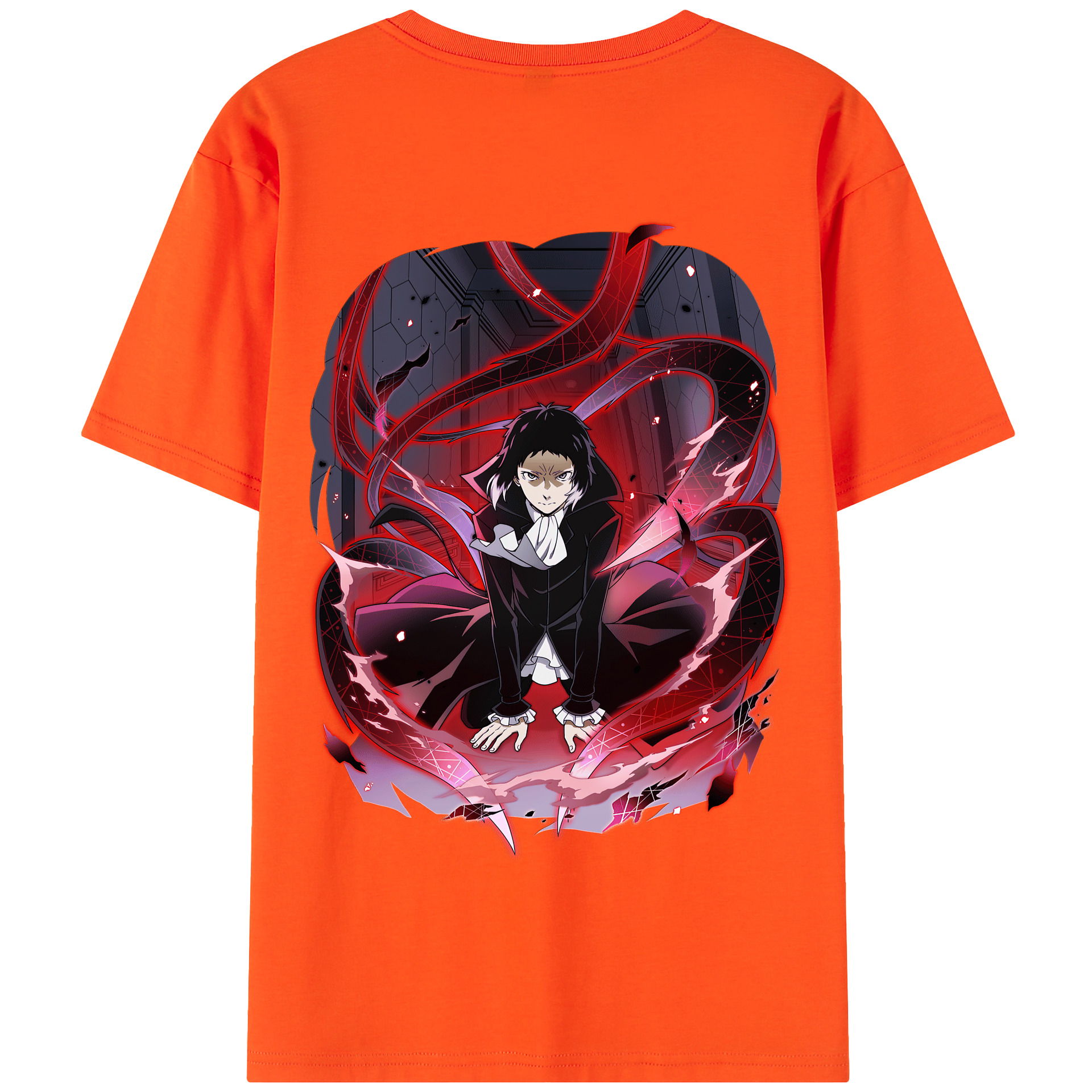 （画像用） 文豪ストレイドッグス Bungo Stray Dogs 綿100％半袖Tシャツ（背面プリント）