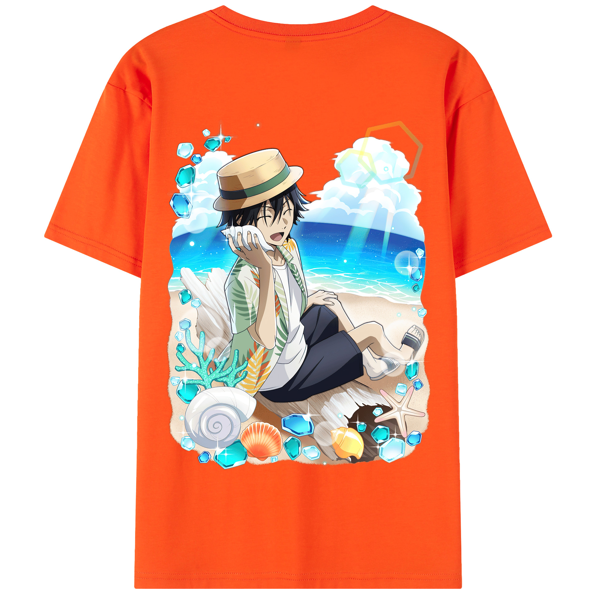（画像用） 文豪ストレイドッグス Bungo Stray Dogs 綿100％半袖Tシャツ（背面プリント）