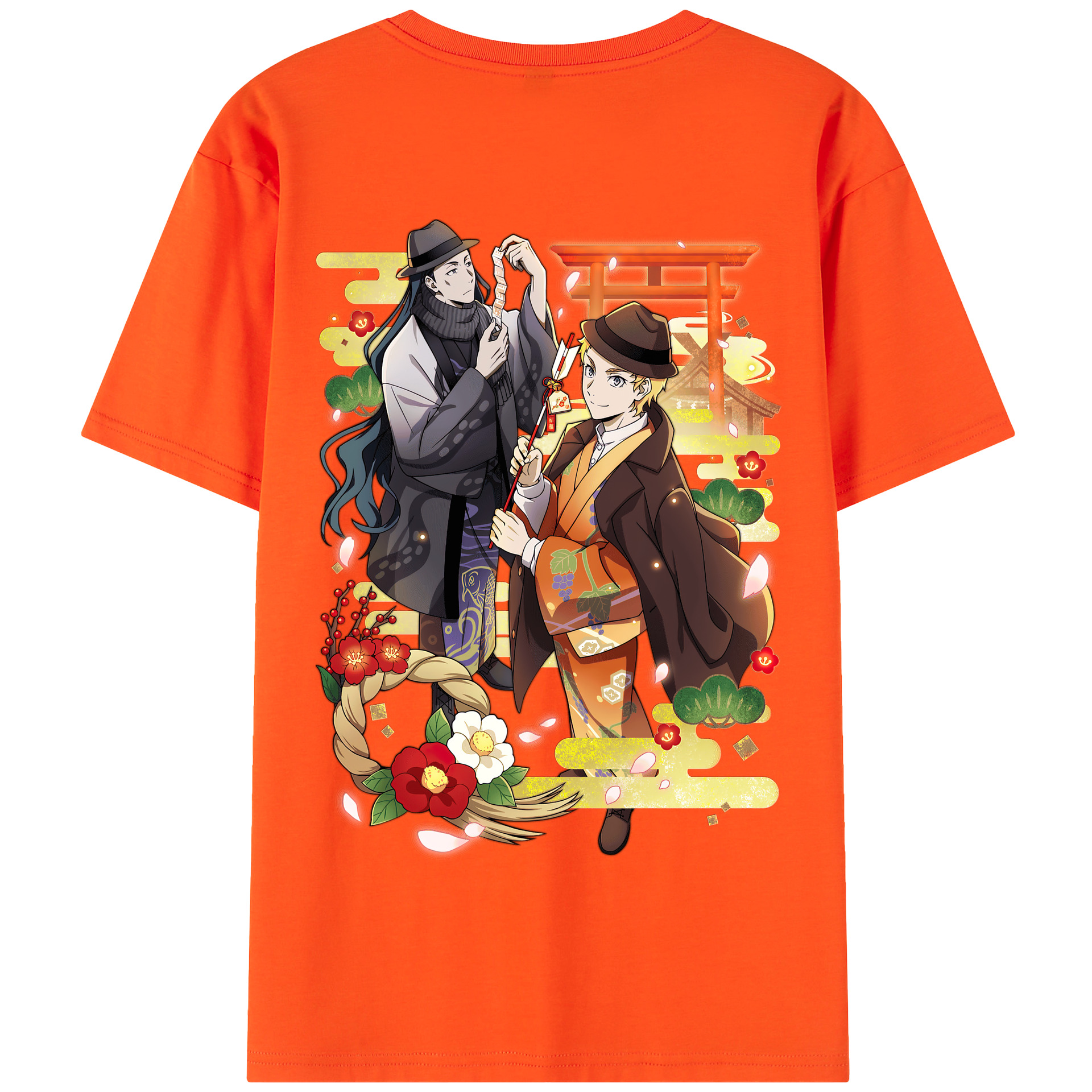 （画像用） 文豪ストレイドッグス Bungo Stray Dogs 綿100％半袖Tシャツ（背面プリント）